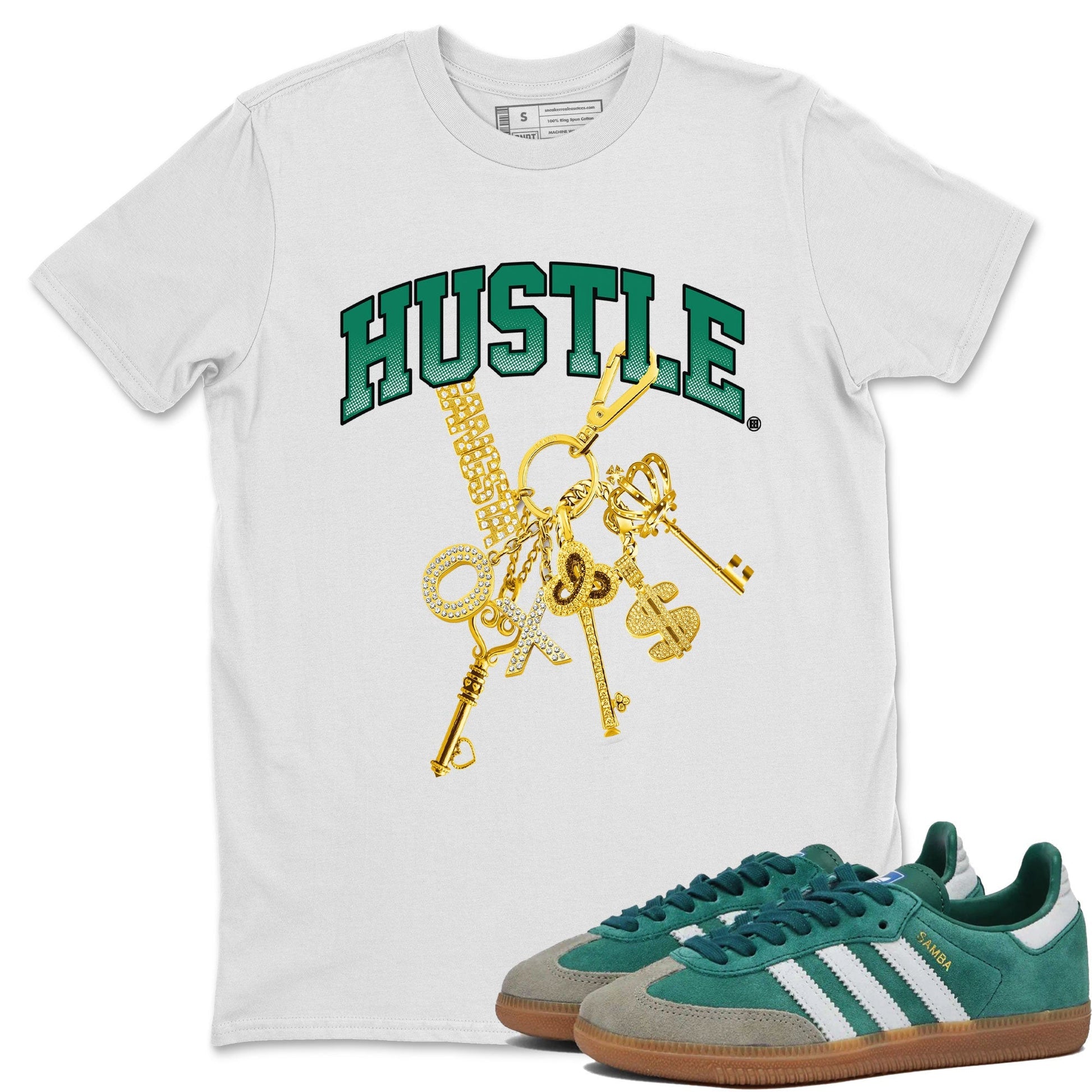 Gold Hustle Sneaker Tee - Samba Collegiate Green Gum