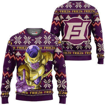 Golden Frieza Ugly Christmas Sweater And 3D Hoodie Custom Dragon Ball ? Usalast