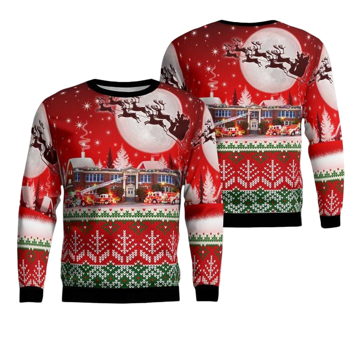 Goochland Virginia Goochland County Fire-Rescue Christmas Sweater 3D ? Usalast