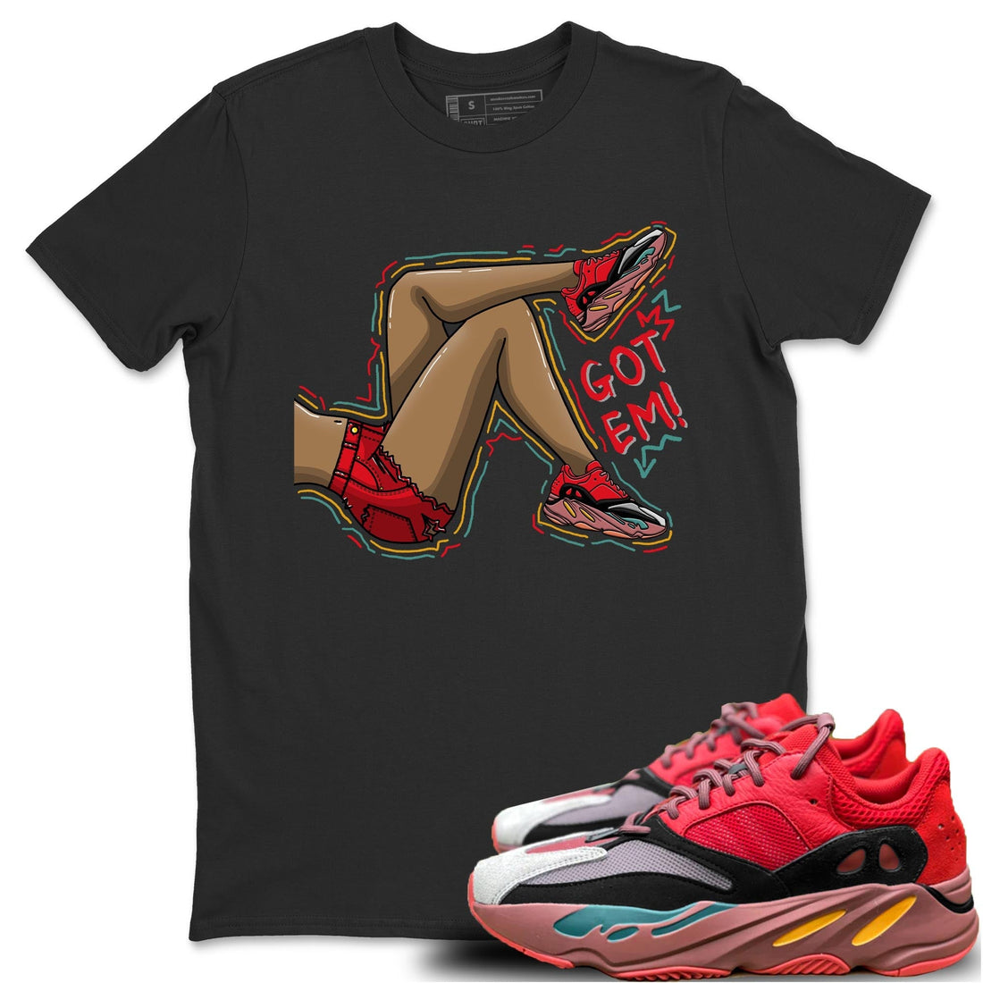 Got Em Legs Unisex Tops - Yeezy 700 Hi-Res Red