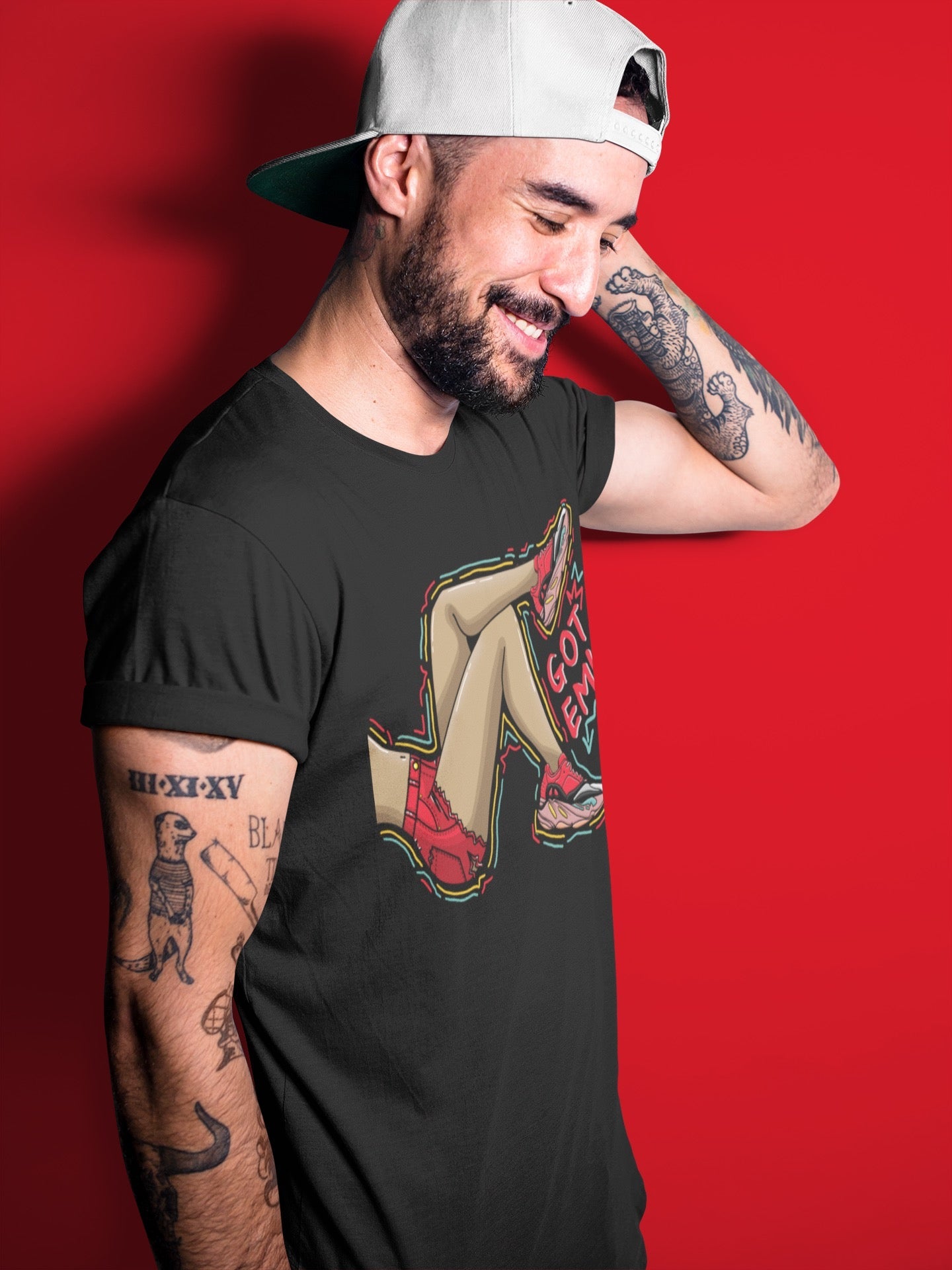 Got Em Legs Unisex Tops - Yeezy 700 Hi-Res Red