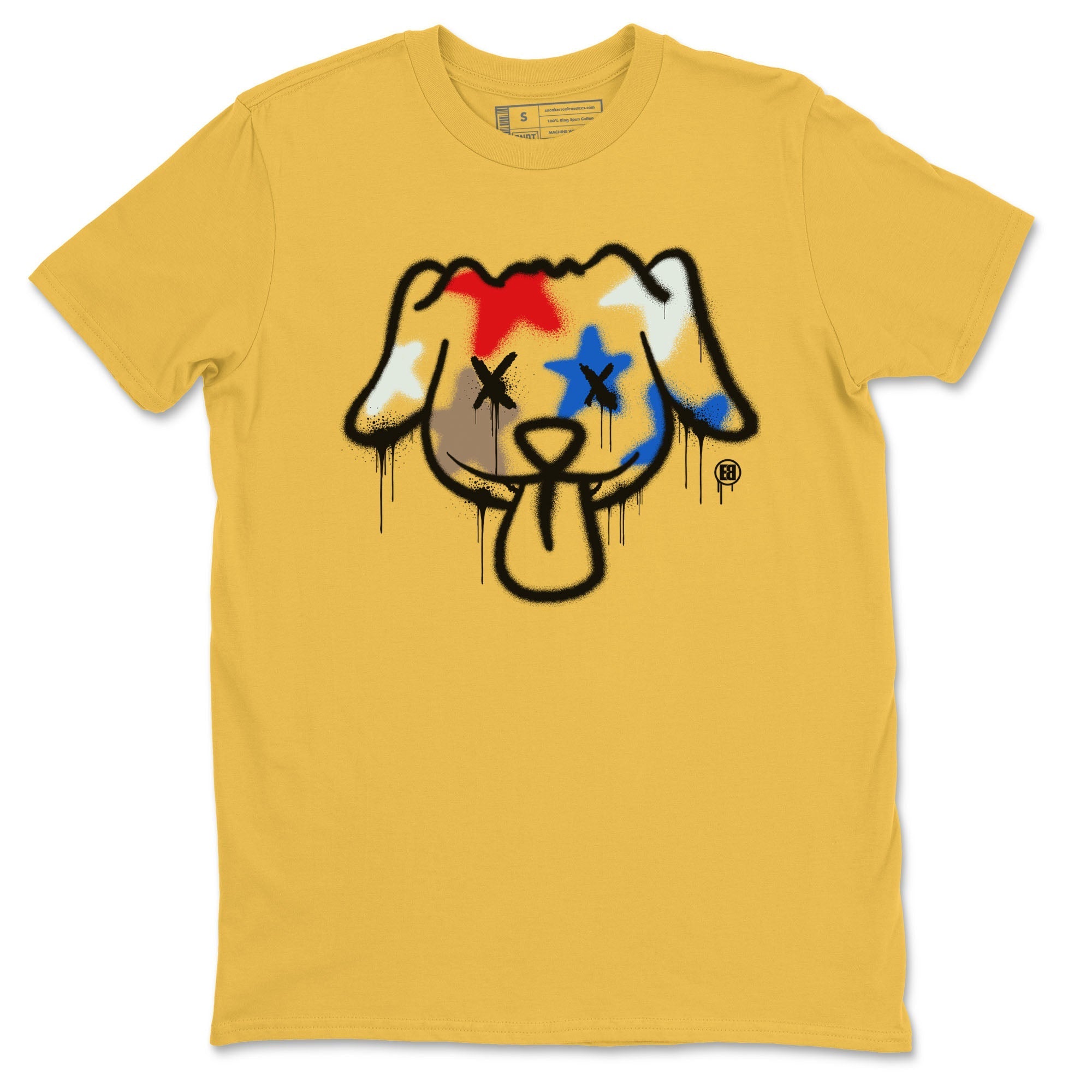 Graffiti Dog Sneaker Tees - Air Jordan 1 Travis Scott Canary