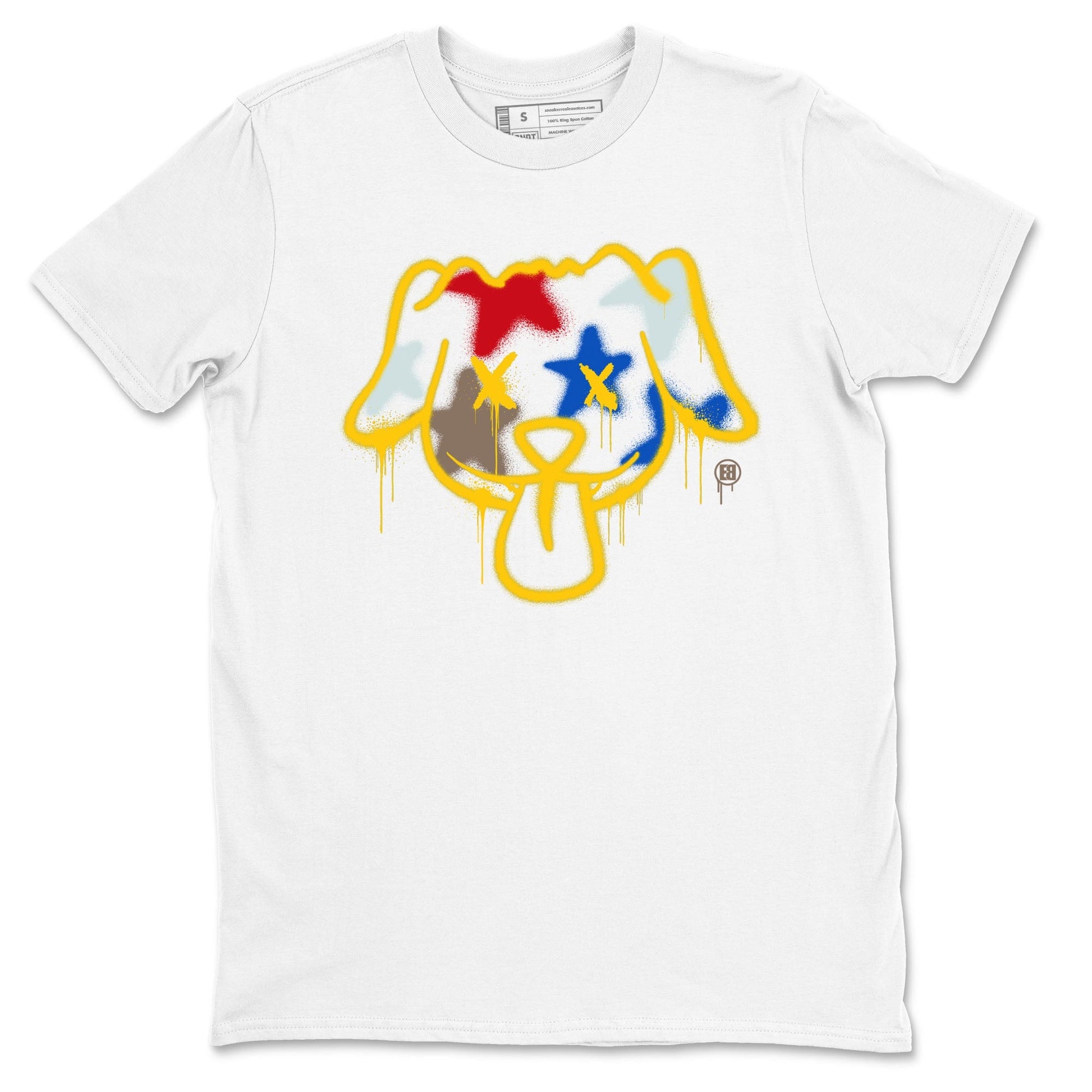 Graffiti Dog Sneaker Tees - Air Jordan 1 Travis Scott Canary