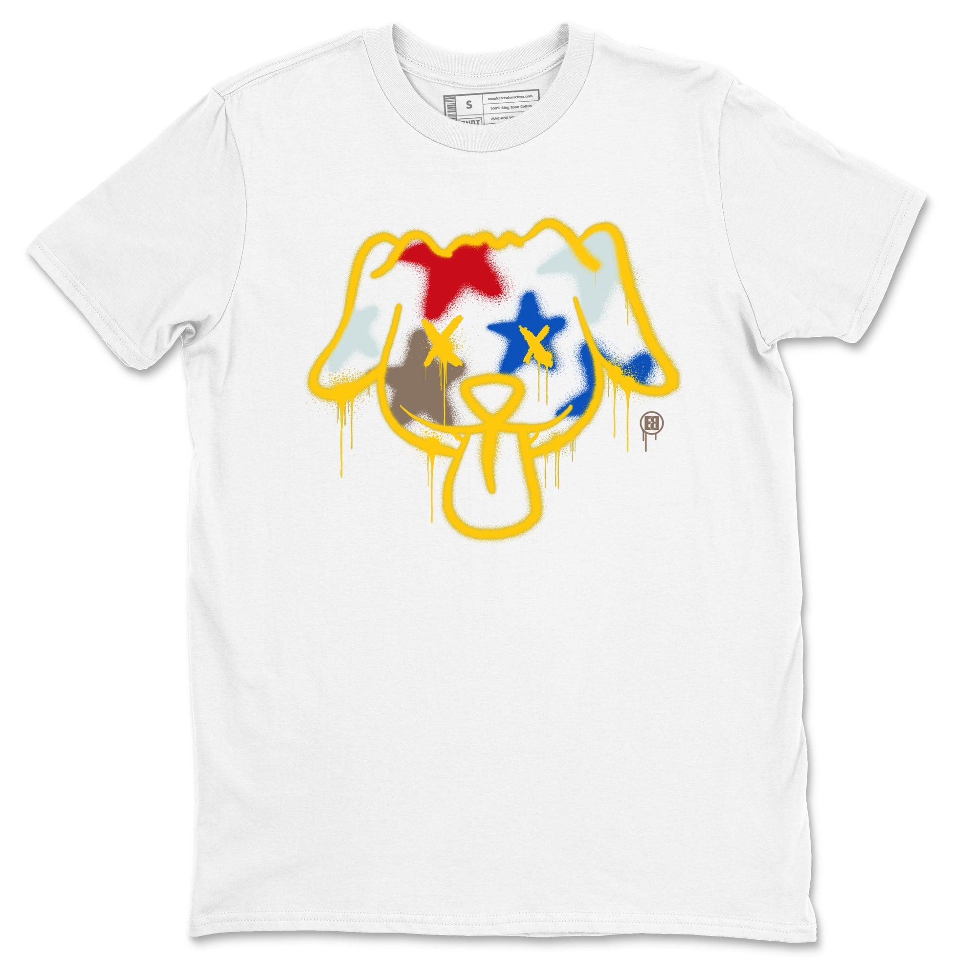 Graffiti Dog Sneaker Tees - Air Jordan 1 Travis Scott Canary