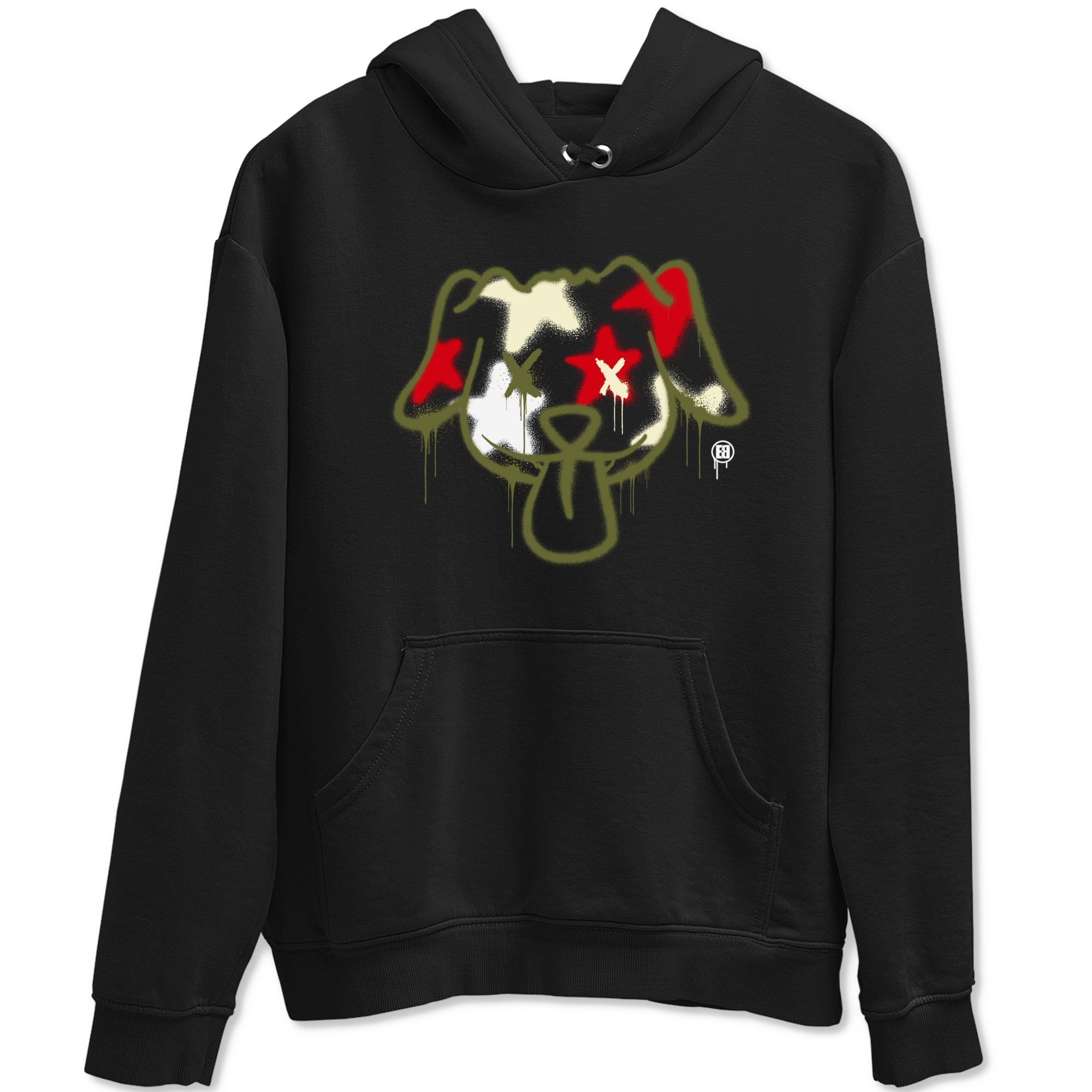 Graffiti Dog Sneaker Tees - Air Jordan 1 Travis Scott Medium Olive