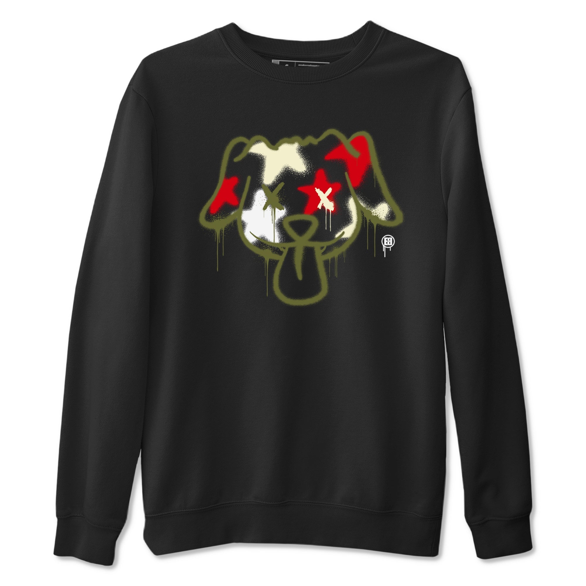 Graffiti Dog Sneaker Tees - Air Jordan 1 Travis Scott Medium Olive