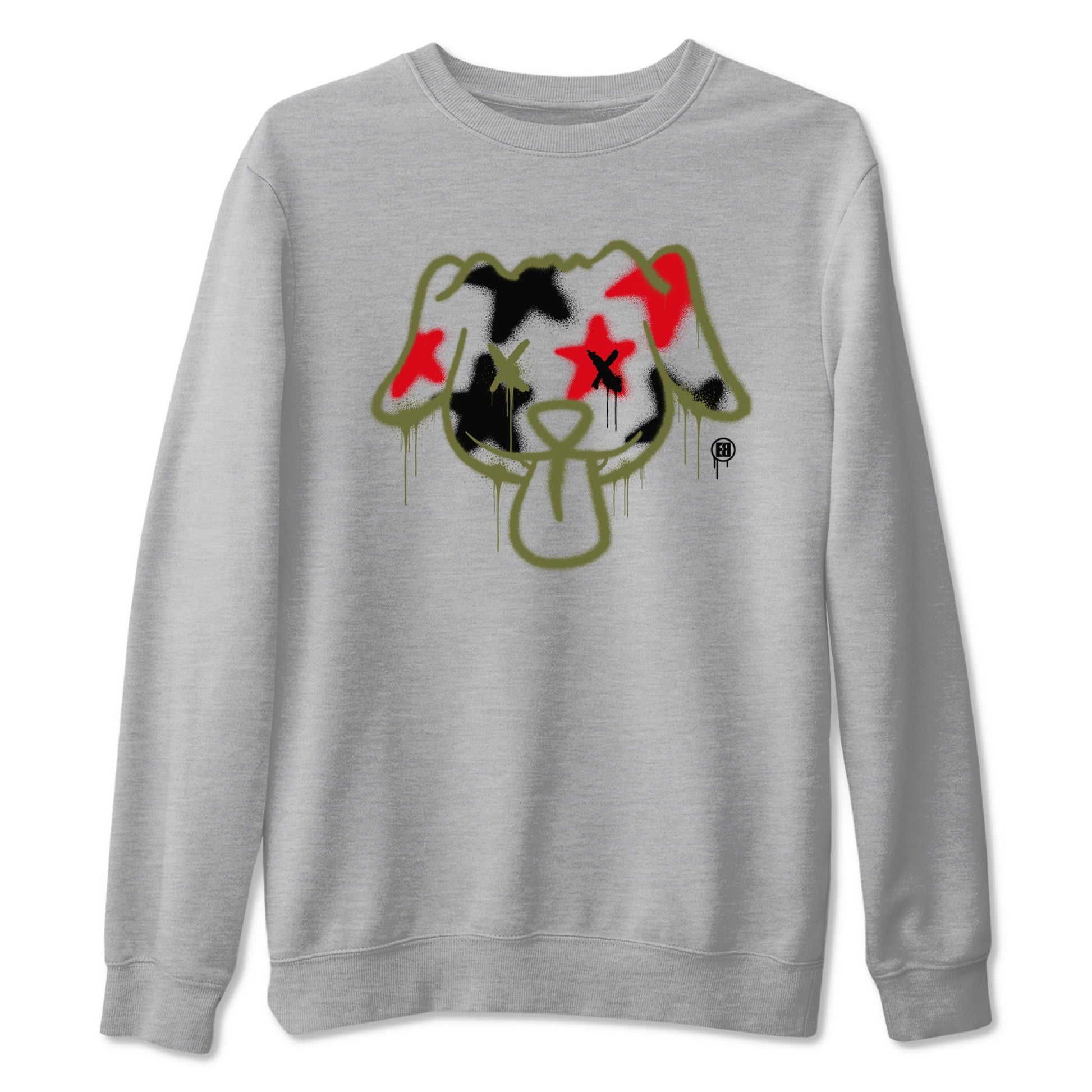 Graffiti Dog Sneaker Tees - Air Jordan 1 Travis Scott Medium Olive