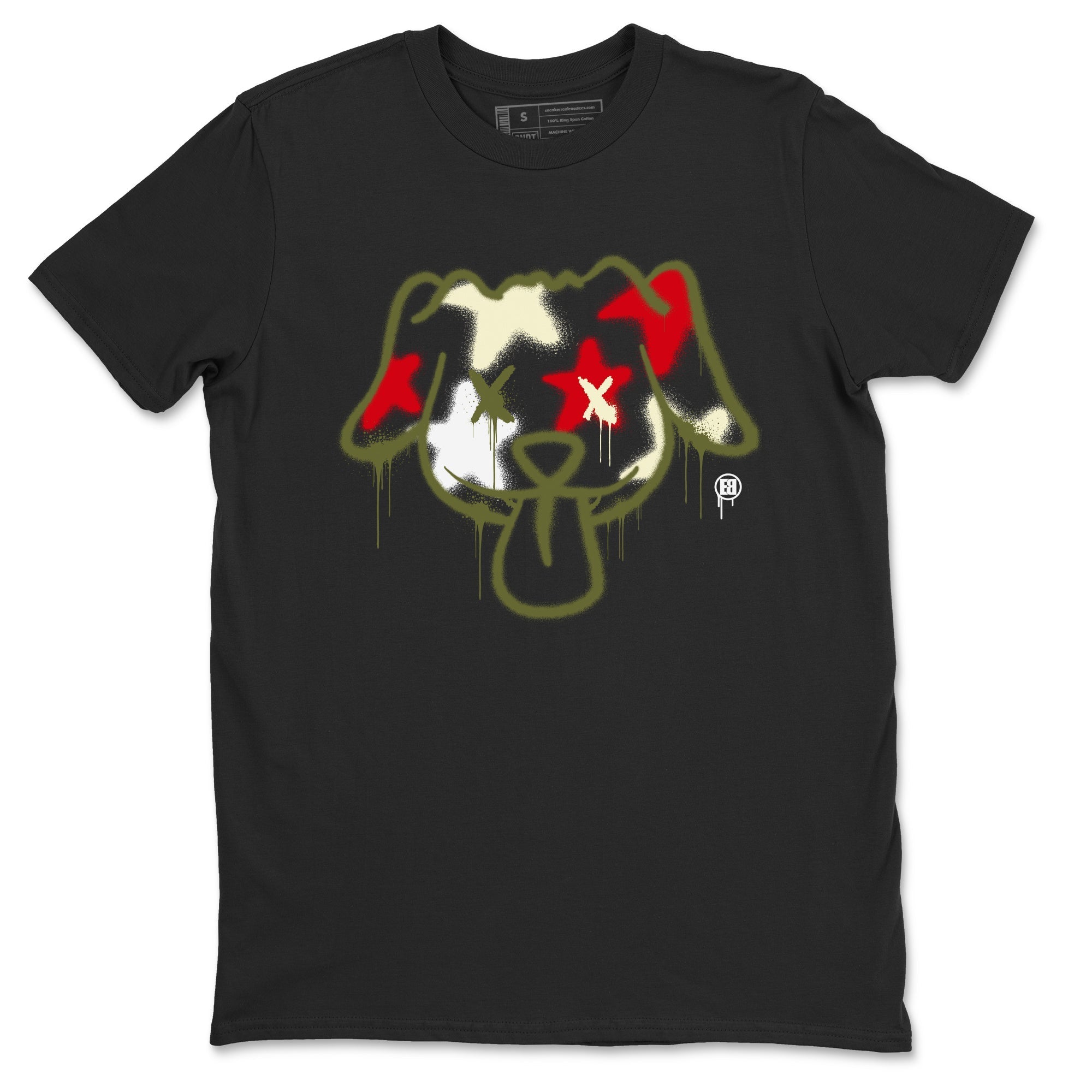 Graffiti Dog Sneaker Tees - Air Jordan 1 Travis Scott Medium Olive