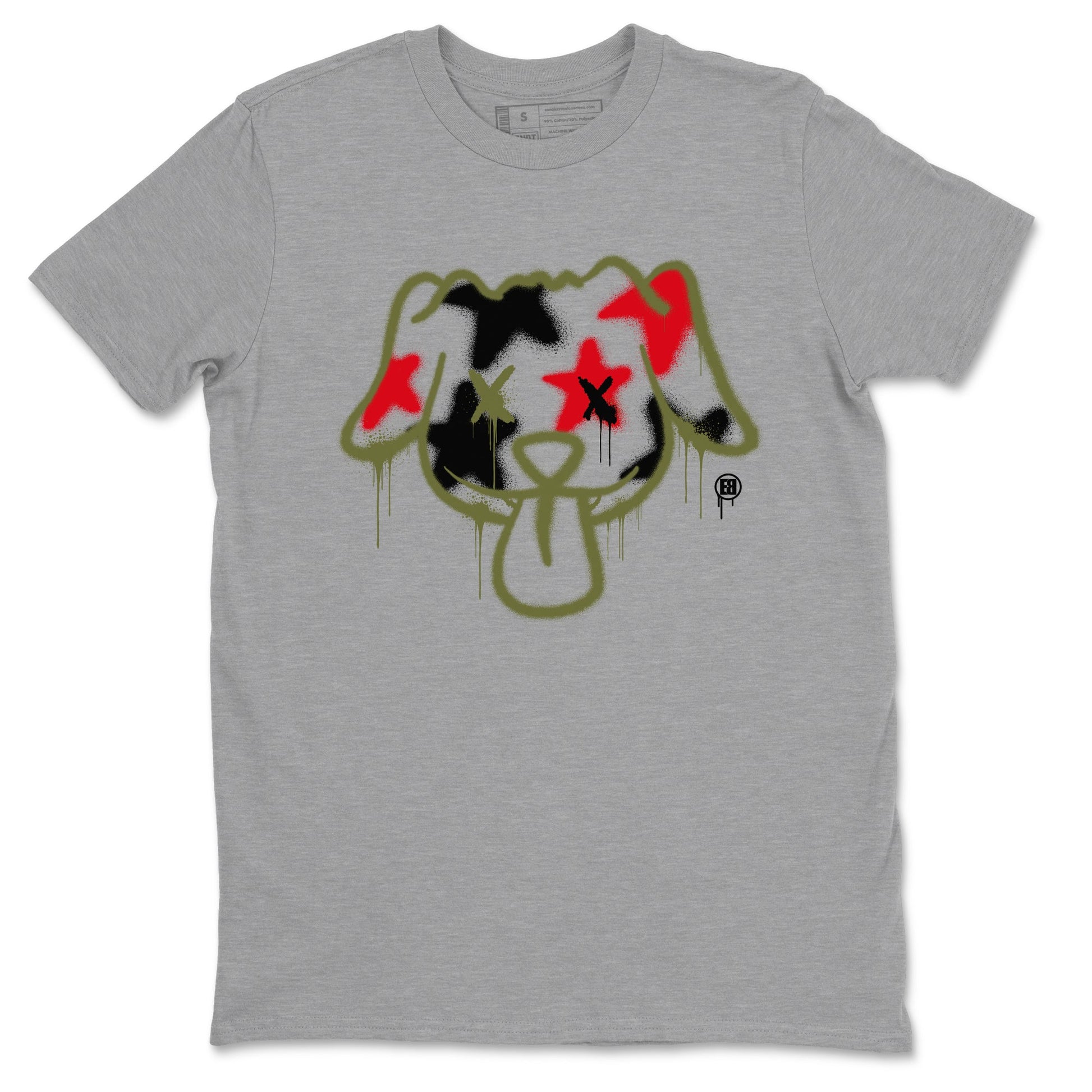 Graffiti Dog Sneaker Tees - Air Jordan 1 Travis Scott Medium Olive
