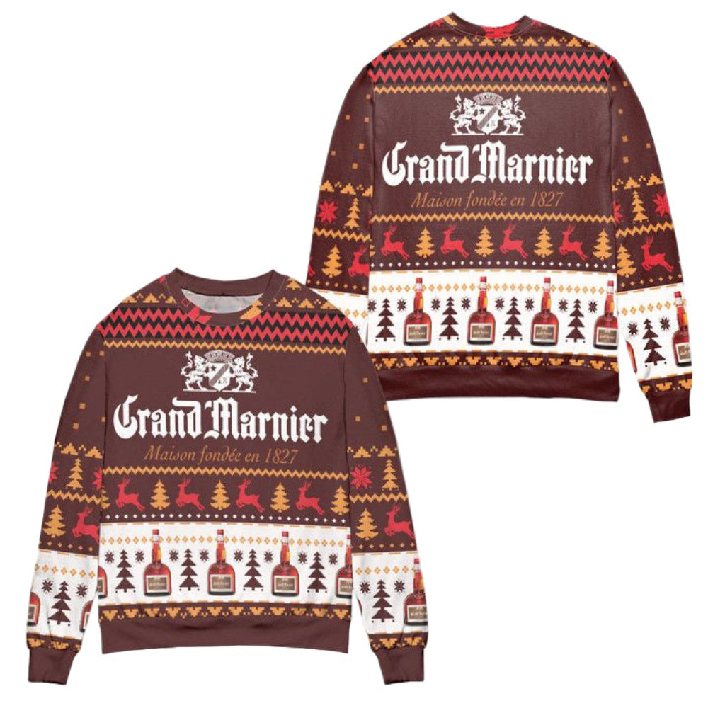 Grand Marnier Maison Fondee En 1827 Ugly Christmas Sweater ? Usalast