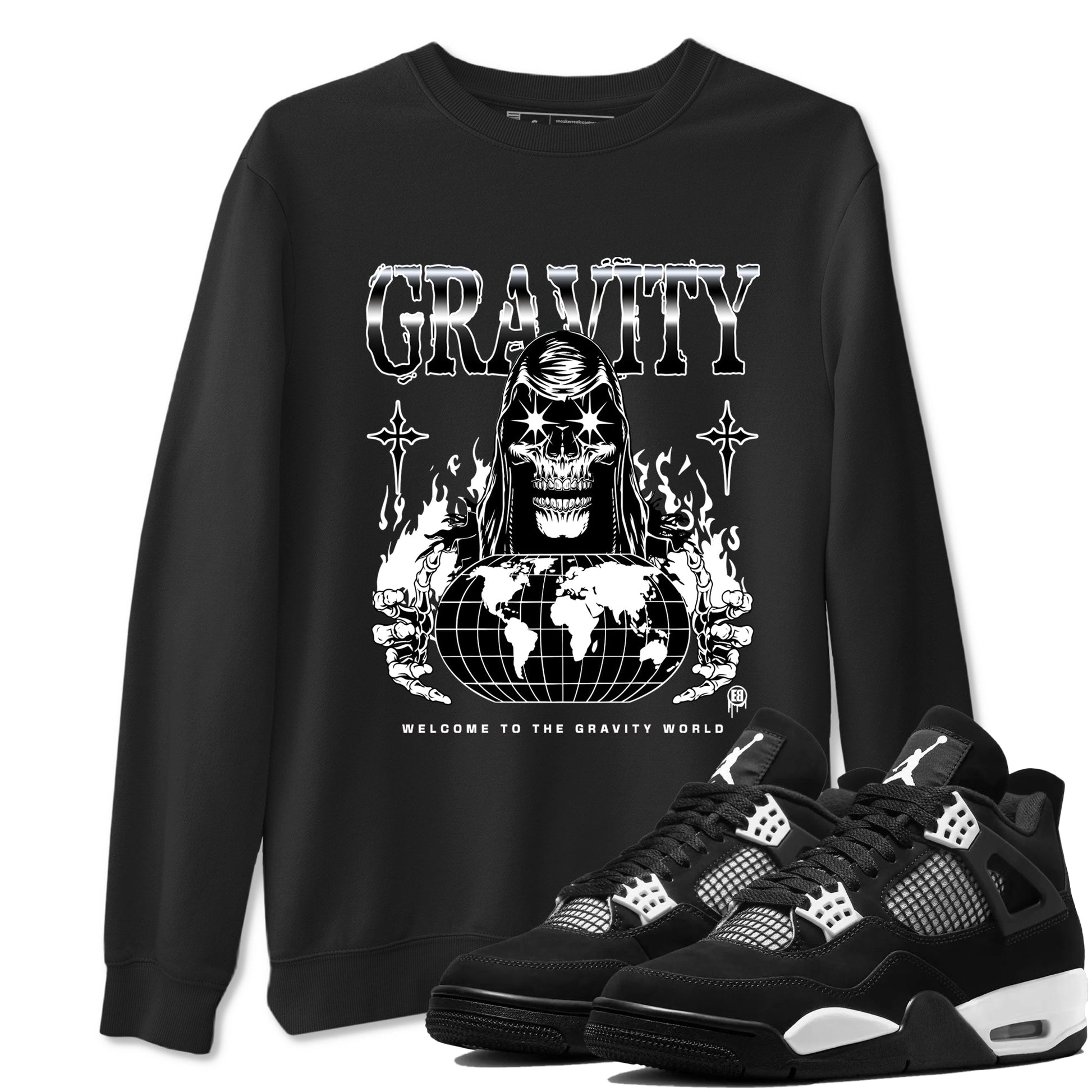 Gravity Sneaker Tees - Air Jordan 4 White Thunder