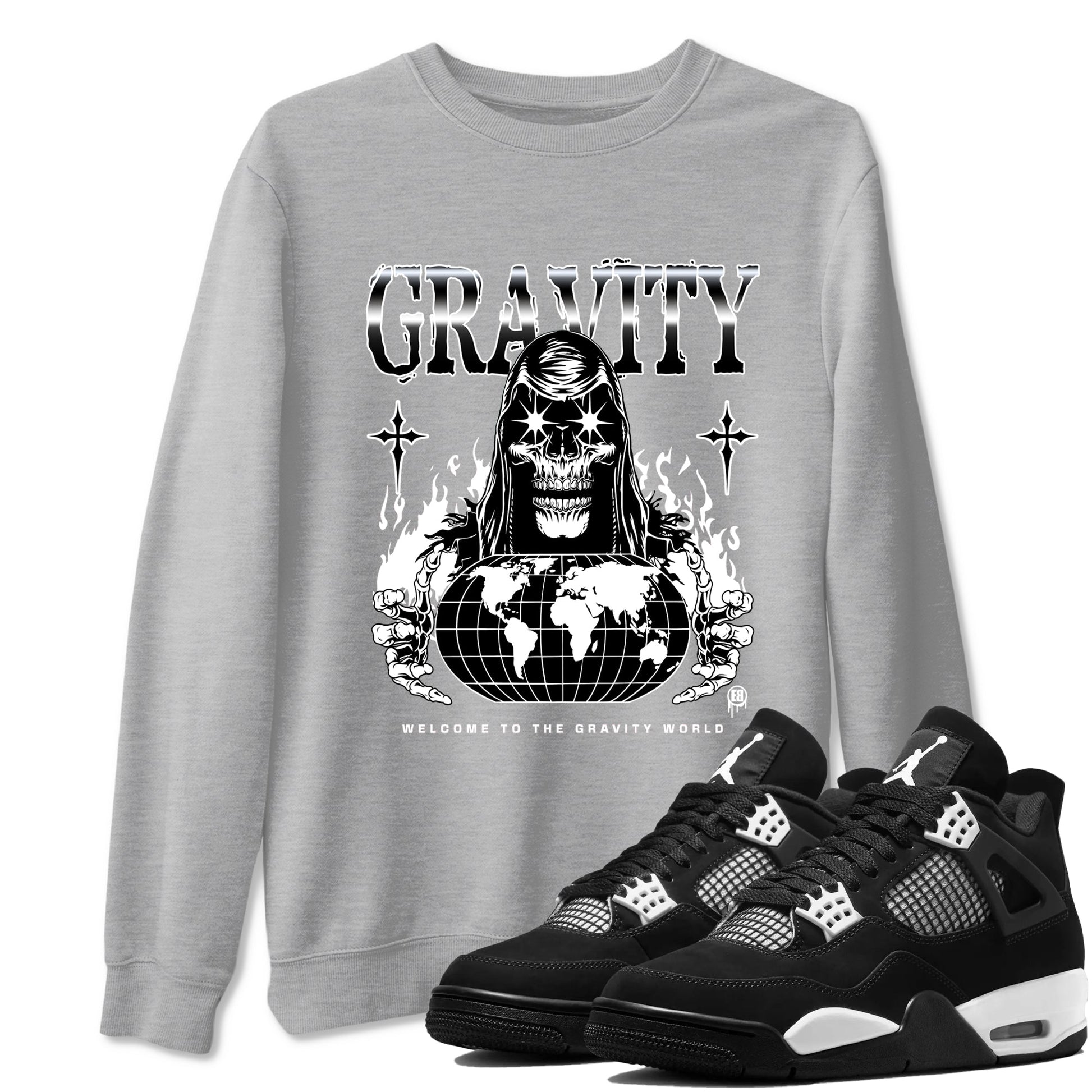 Gravity Sneaker Tees - Air Jordan 4 White Thunder