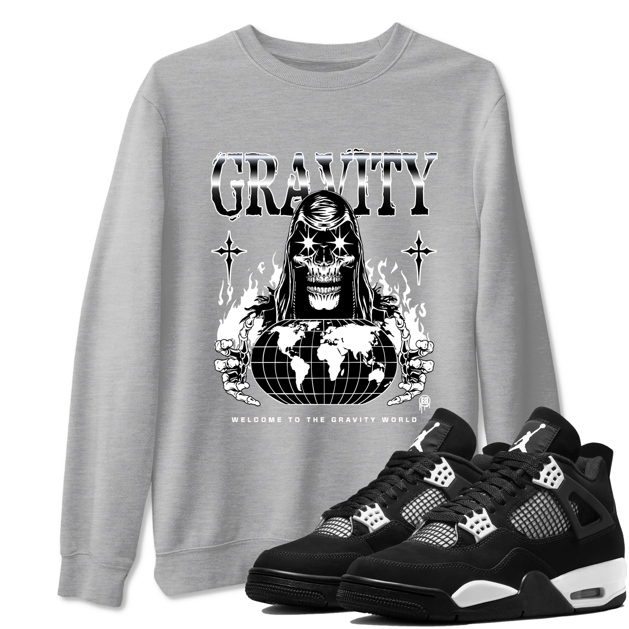 Gravity Sneaker Tees - Air Jordan 4 White Thunder