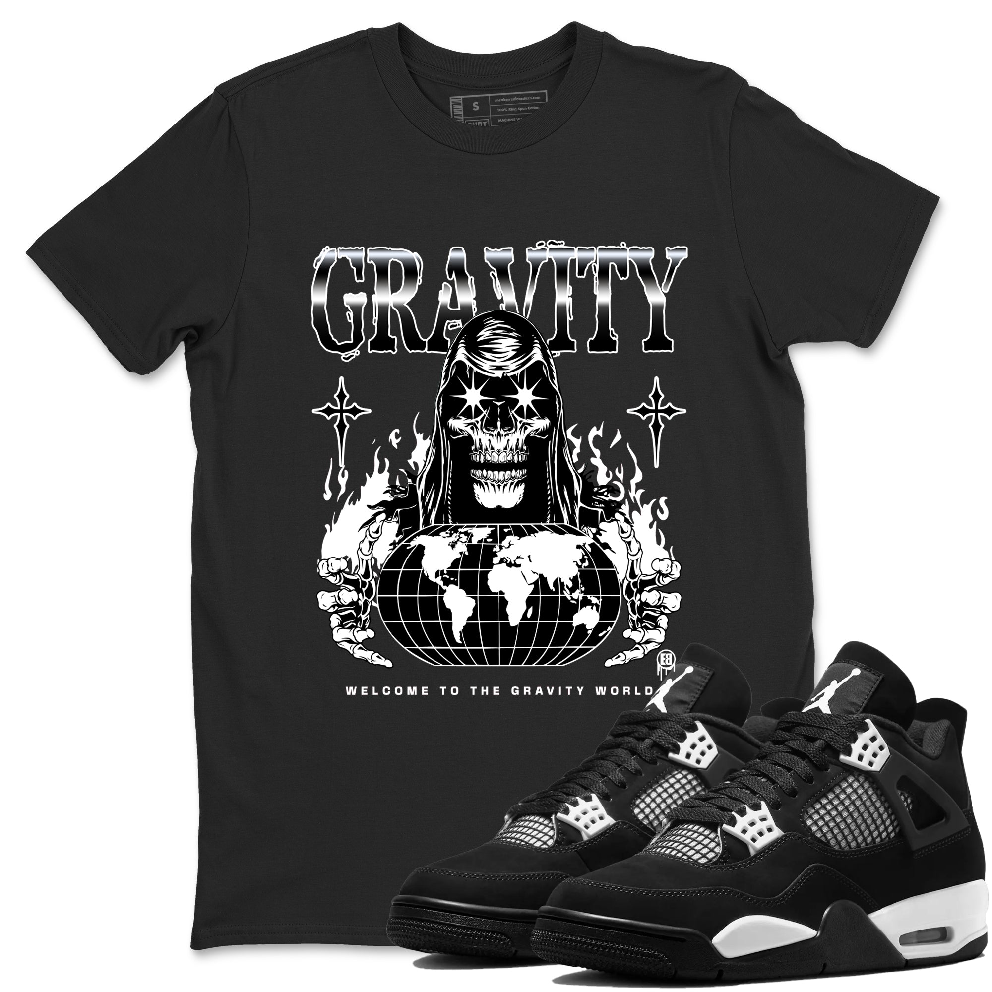 Gravity Sneaker Tees - Air Jordan 4 White Thunder