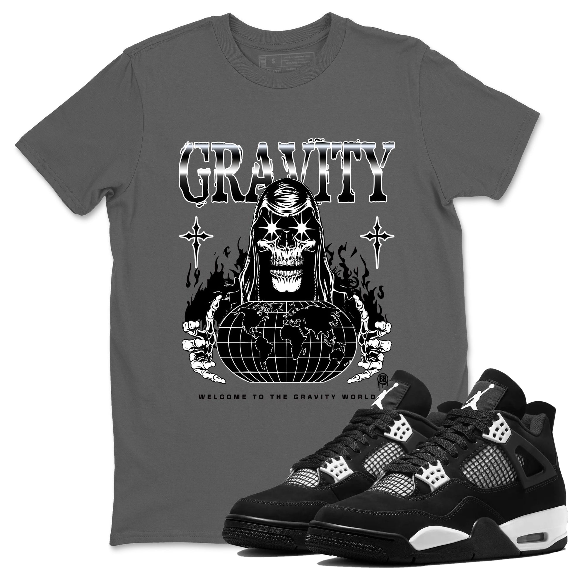 Gravity Sneaker Tees - Air Jordan 4 White Thunder