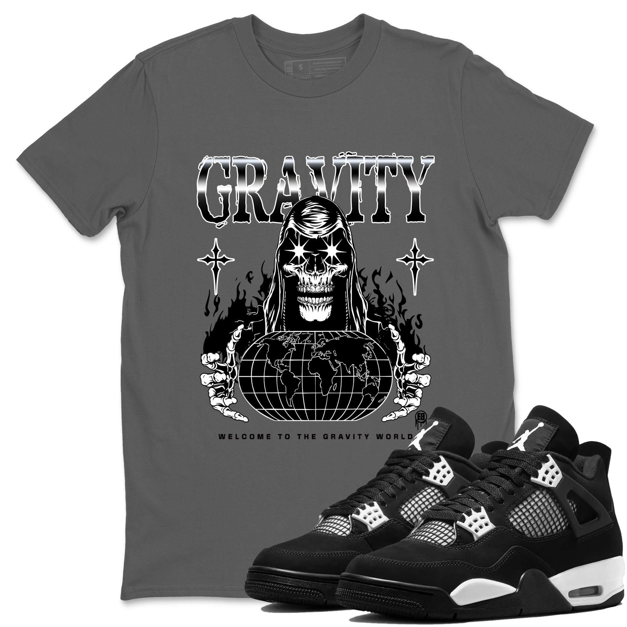 Gravity Sneaker Tees - Air Jordan 4 White Thunder