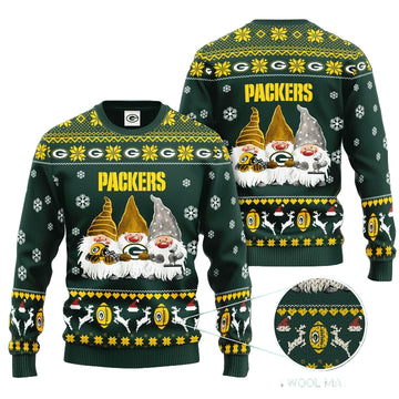 Green Bay Packers Gnome De Noel Christmas Ugly Sweater ? Usalast