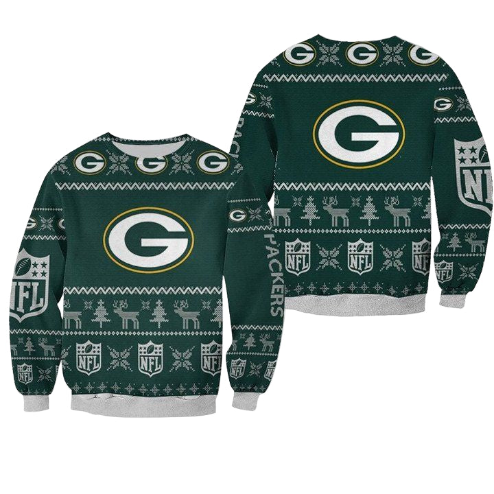 Green Bay Packers Nfl Ugly Sweater Christmas 3D Sweater ? Usalast