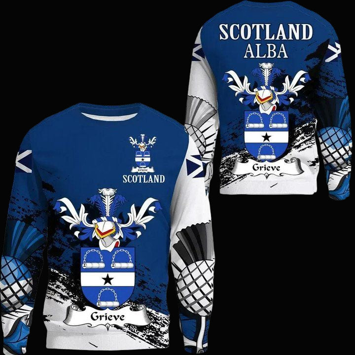 Grieve Scottish Family Crest Scotland Special Sweater A7 ? Usalast