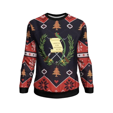 Guatemala Christmas Sweater ? Santa Claus Ho Ho Ho ? Bn1810 ? Usalast