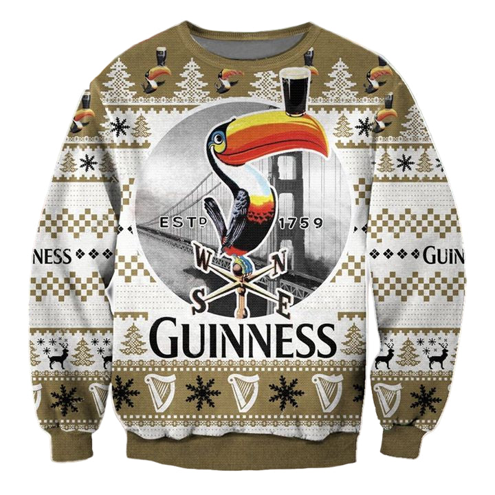 Guinness Toucan Brewery Ugly Christmas Sweater 2022 ? Usalast
