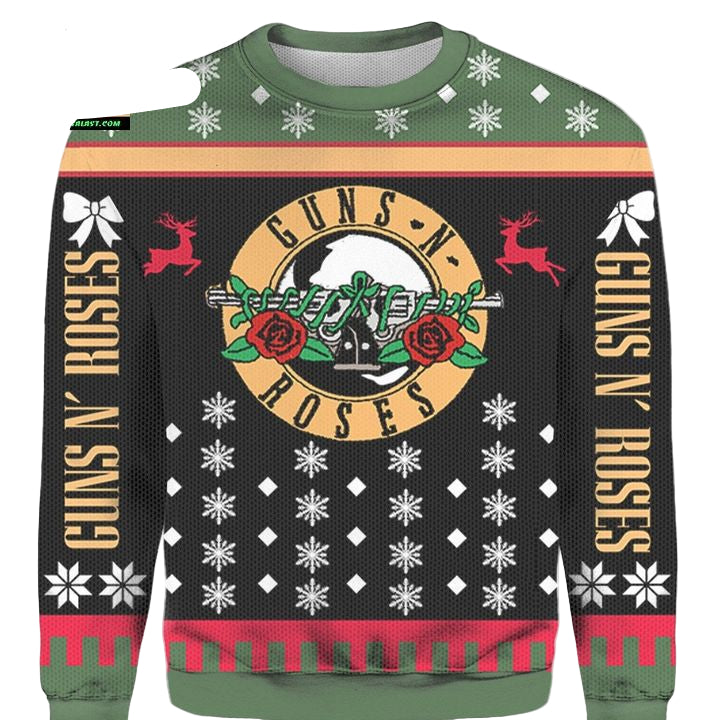 Guns N Roses Big Guns Ugly 3D Christmas Sweater ? Usalast