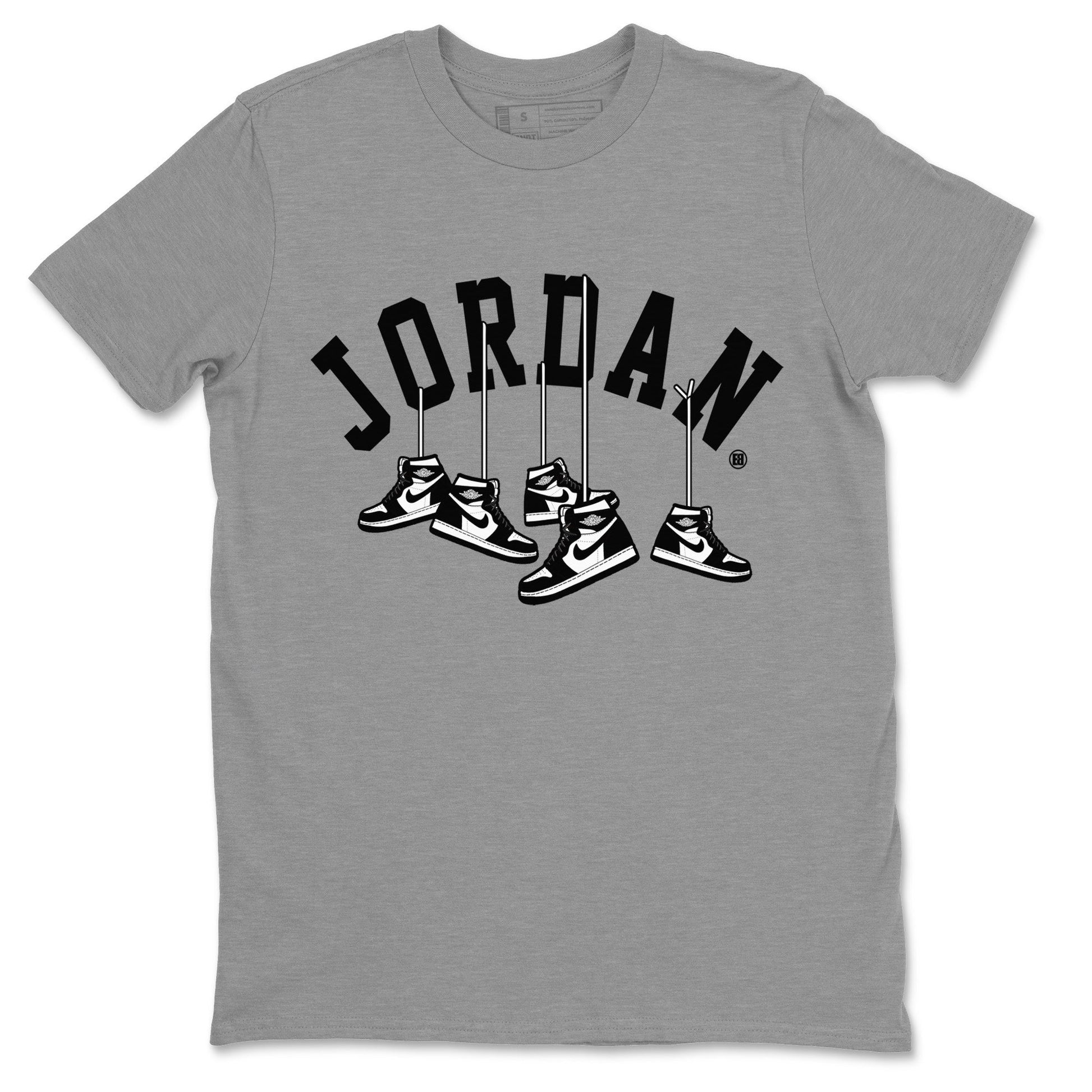 Hanging Sneakers Unisex Tops - Air Jordan 1 Black White