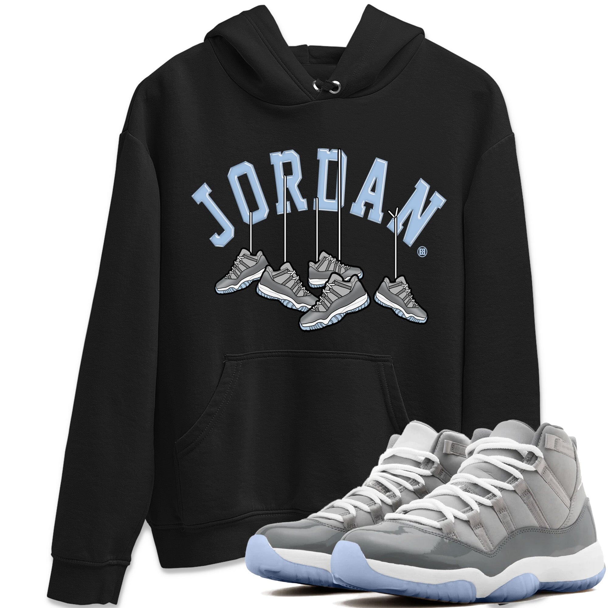 Hanging Sneakers Unisex Tops - Air Jordan 11 Cool Grey