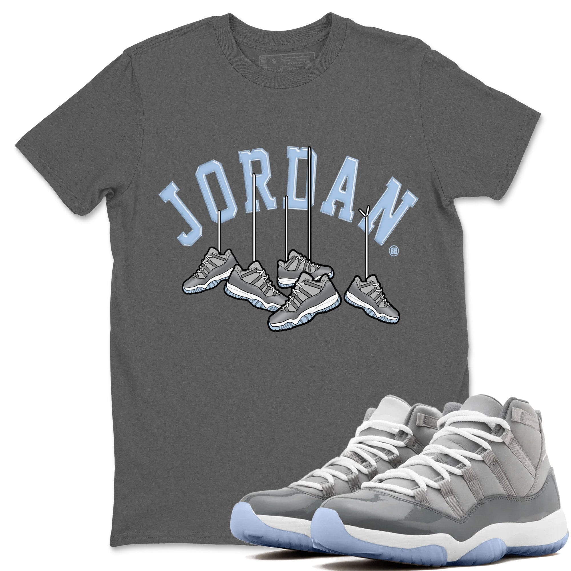 Hanging Sneakers Unisex Tops - Air Jordan 11 Cool Grey