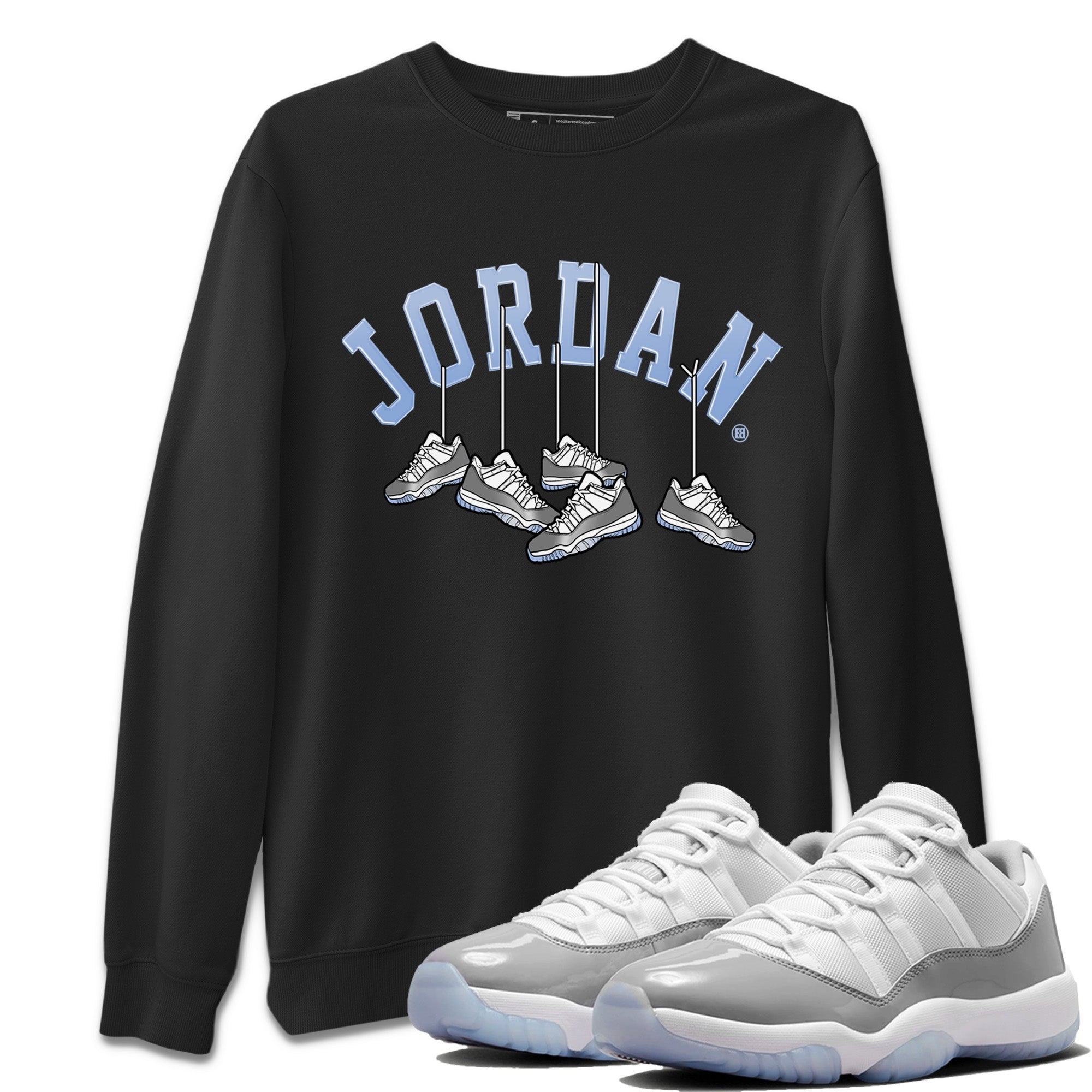 Hanging Sneakers Unisex Tops - Air Jordan 11 White Cement