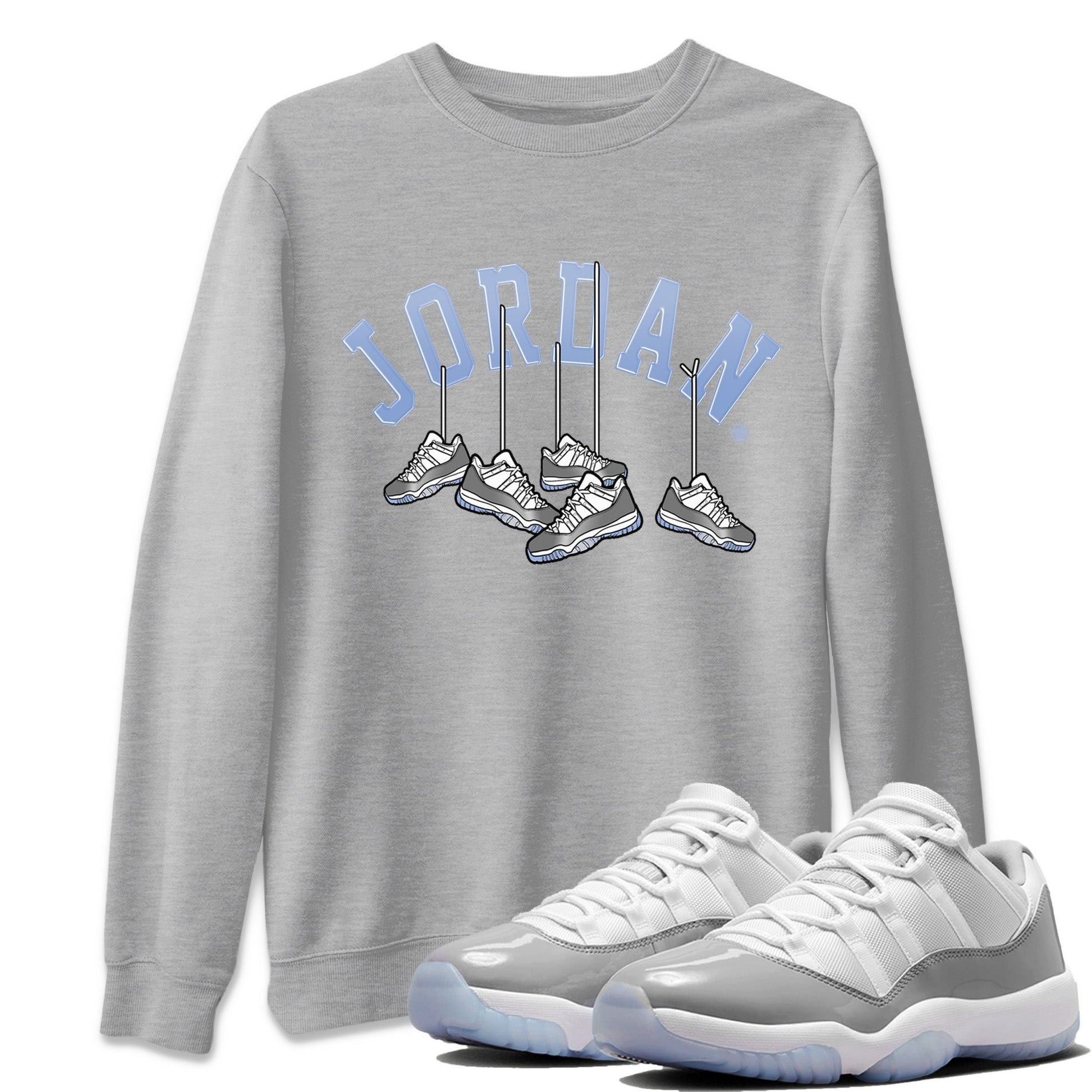 Hanging Sneakers Unisex Tops - Air Jordan 11 White Cement