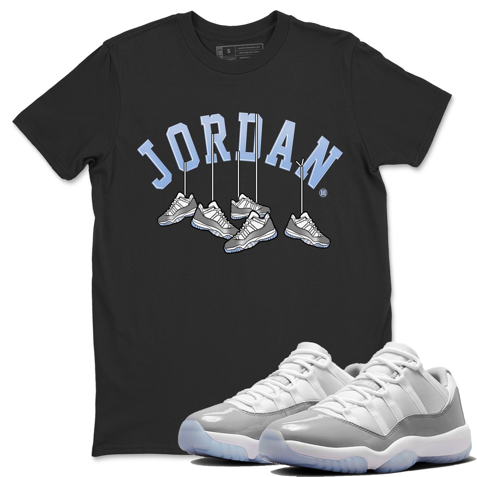Hanging Sneakers Unisex Tops - Air Jordan 11 White Cement