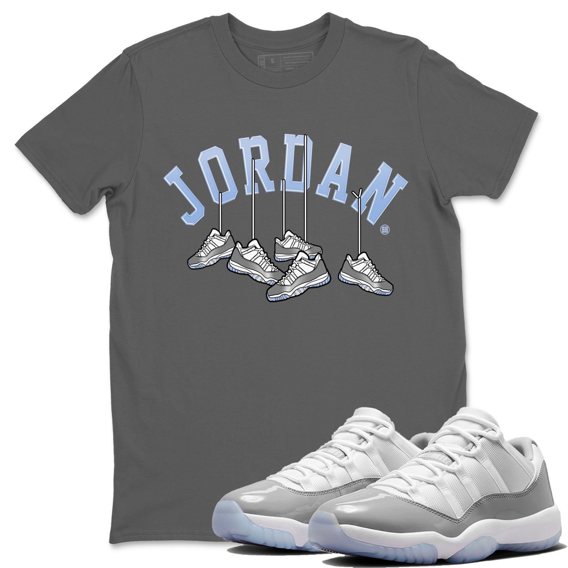 Hanging Sneakers Unisex Tops - Air Jordan 11 White Cement