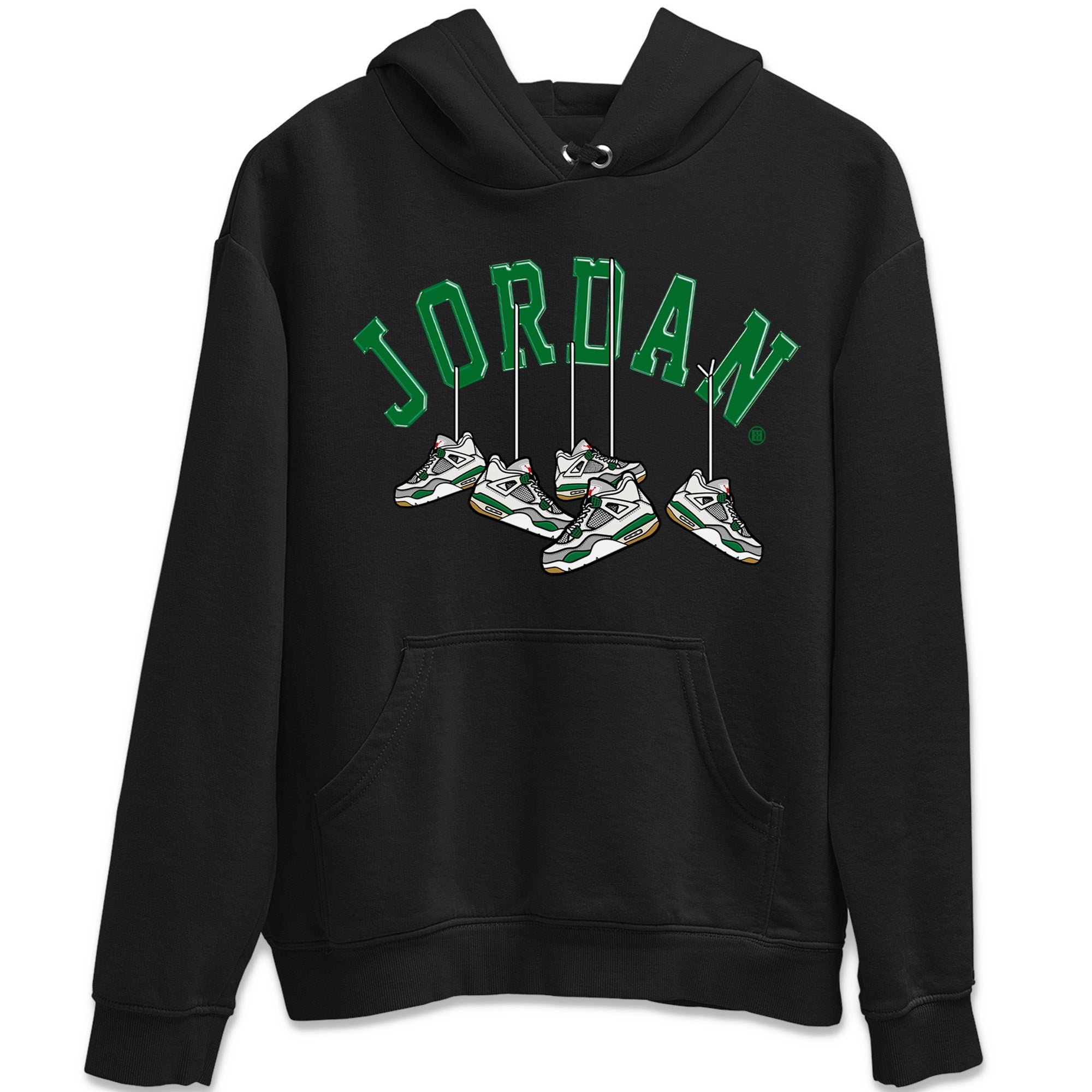 Hanging Sneakers Unisex Tops - Air Jordan 4 Pine Green