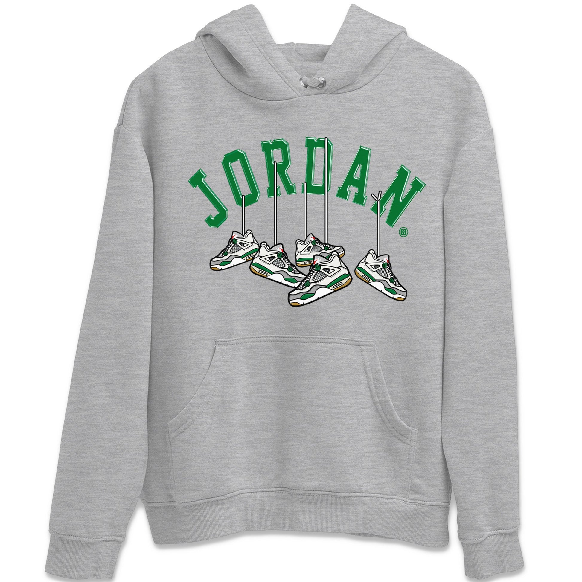 Hanging Sneakers Unisex Tops - Air Jordan 4 Pine Green