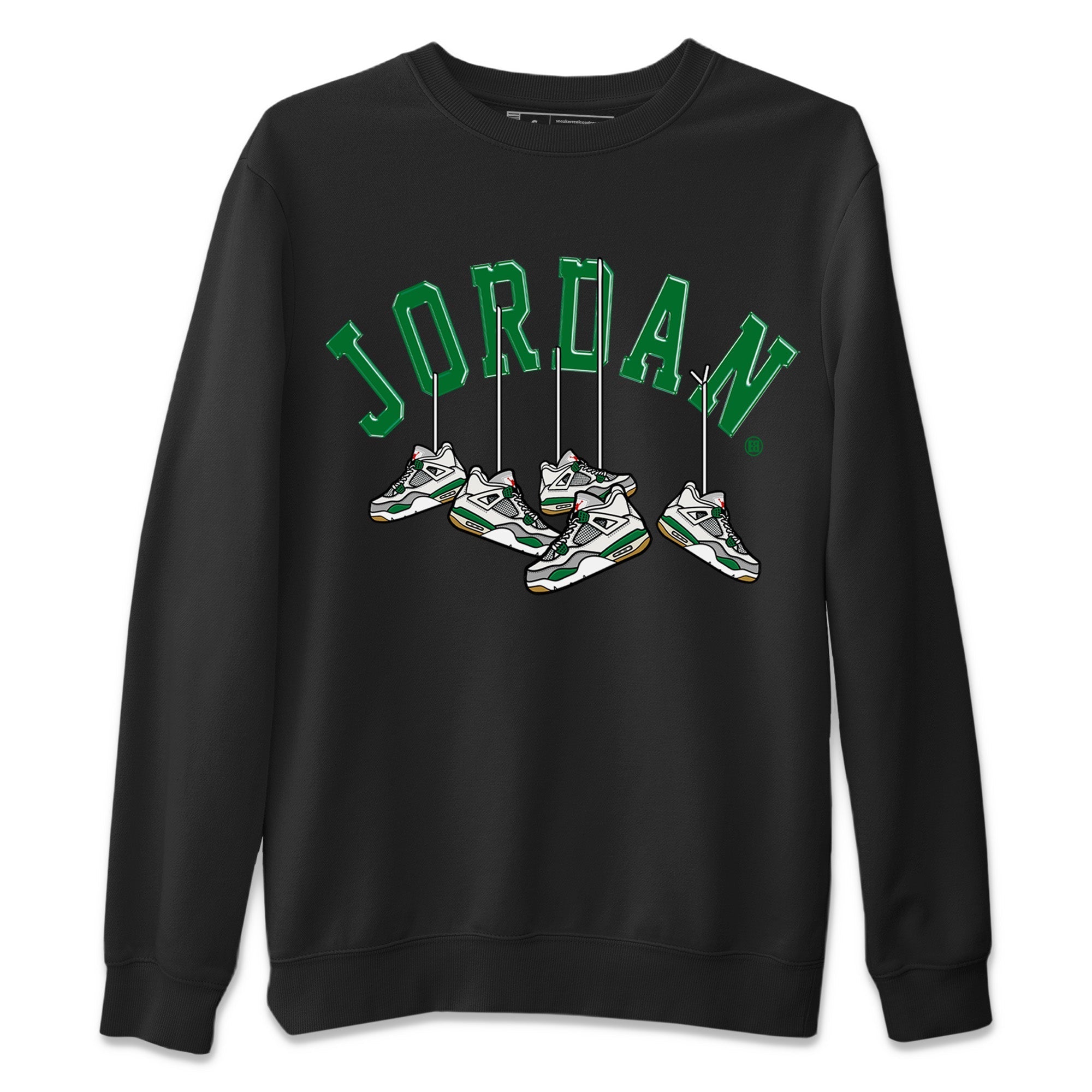 Hanging Sneakers Unisex Tops - Air Jordan 4 Pine Green
