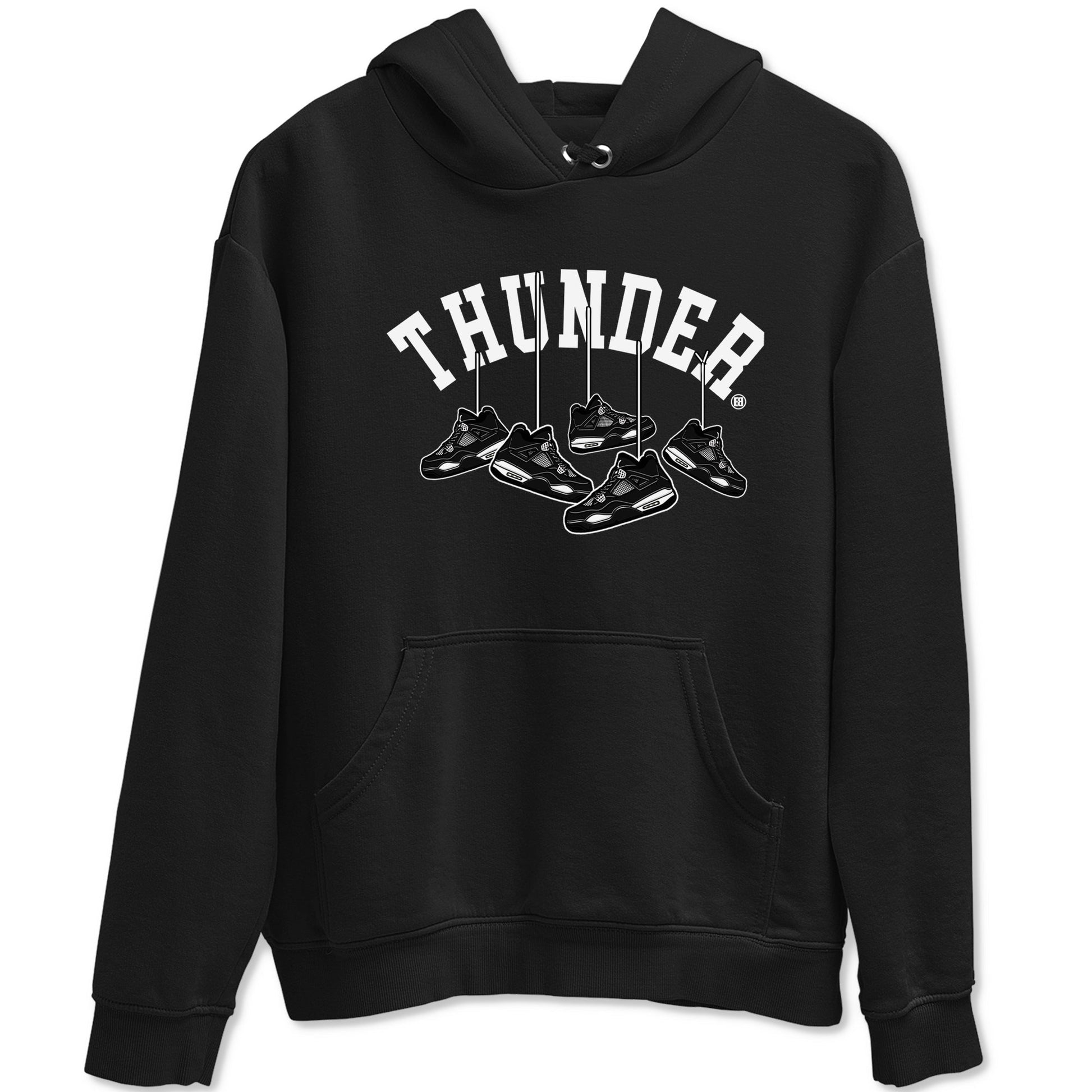 Hanging Sneakers Sneaker Tees - Air Jordan 4 White Thunder