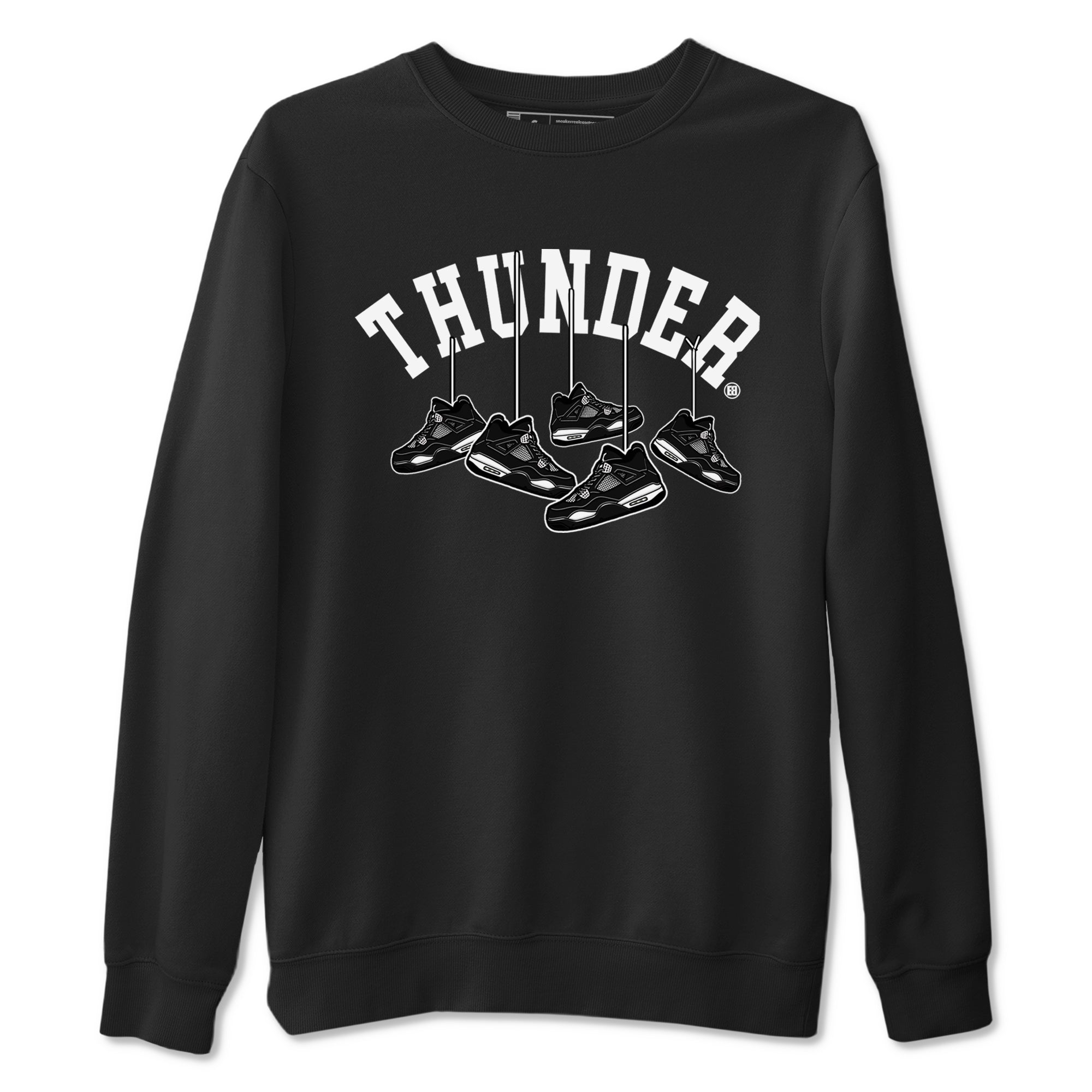 Hanging Sneakers Sneaker Tees - Air Jordan 4 White Thunder