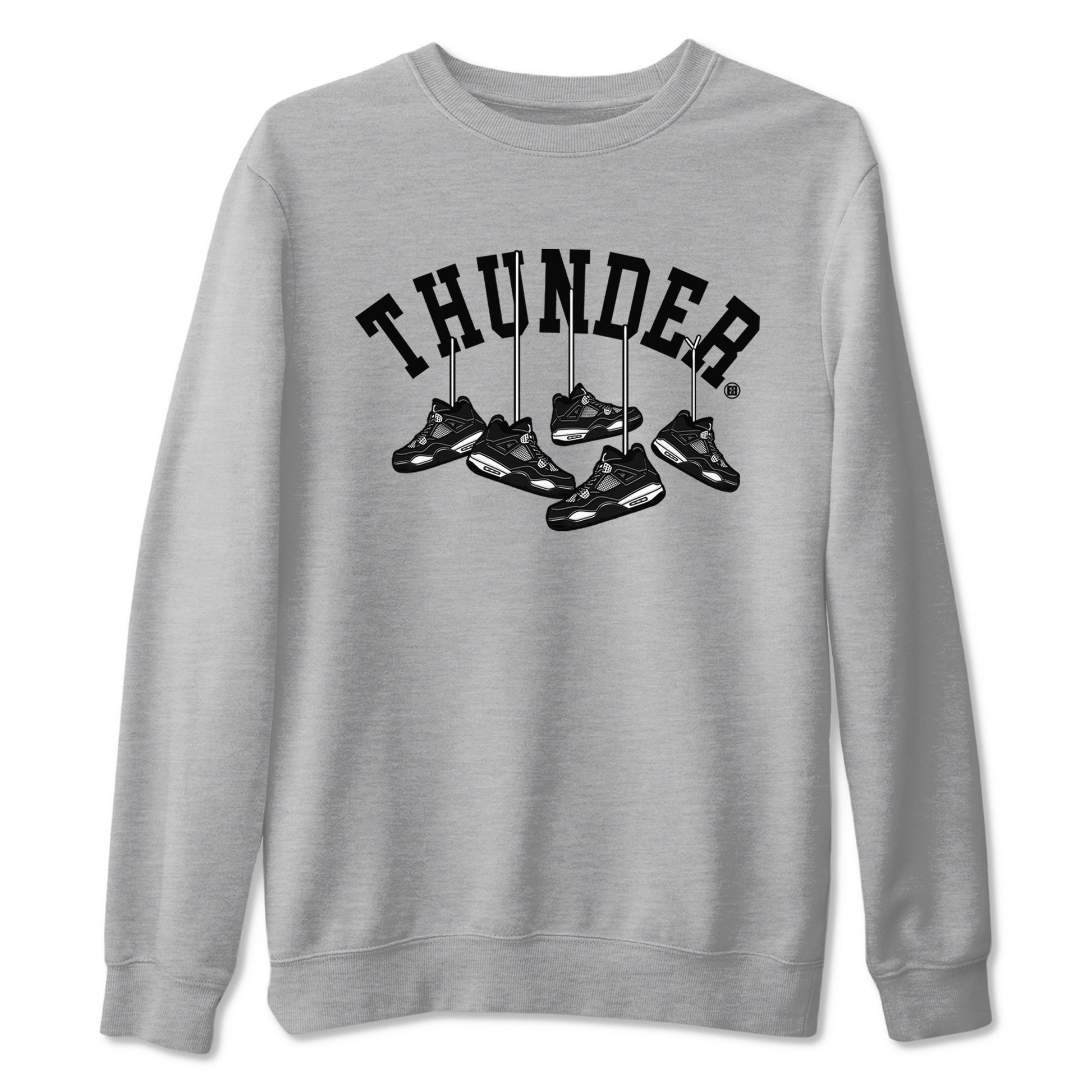 Hanging Sneakers Sneaker Tees - Air Jordan 4 White Thunder
