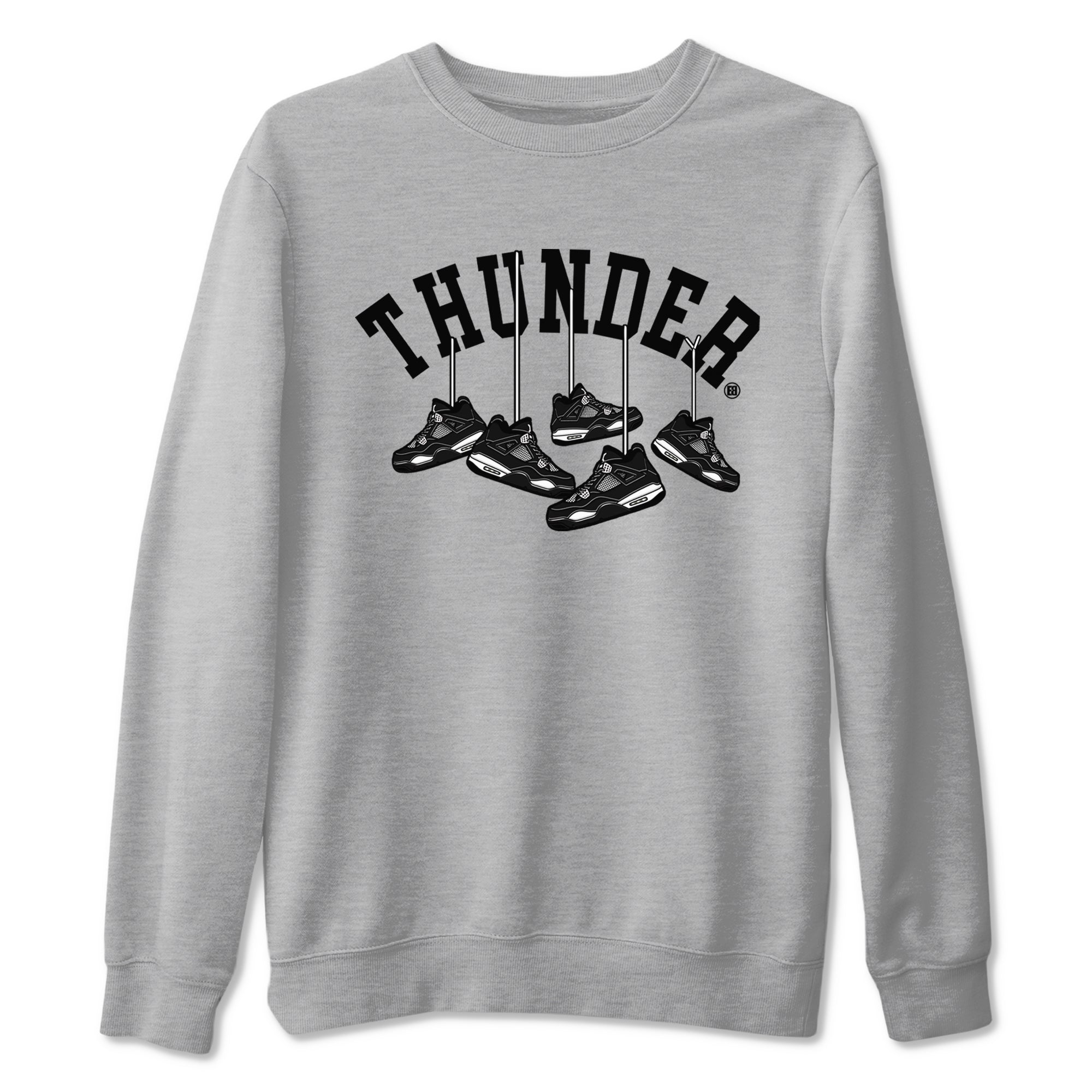 Hanging Sneakers Sneaker Tees - Air Jordan 4 White Thunder