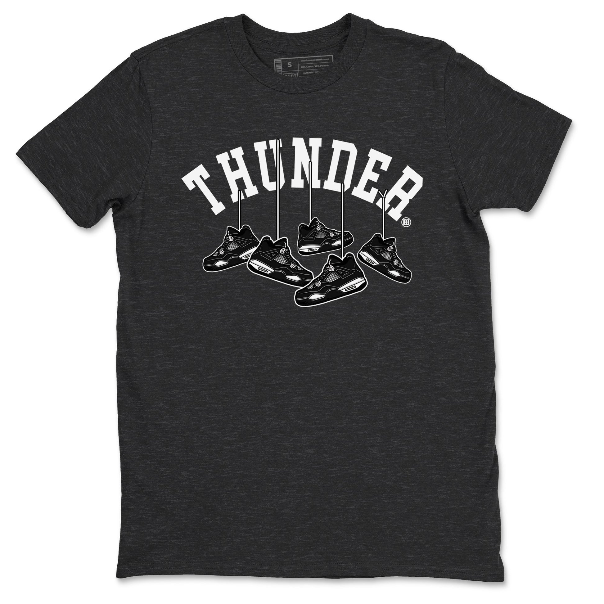 Hanging Sneakers Sneaker Tees - Air Jordan 4 White Thunder