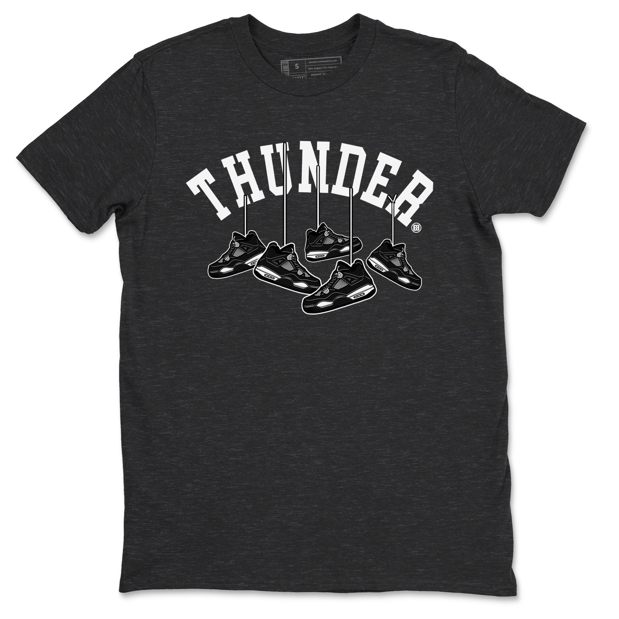 Hanging Sneakers Sneaker Tees - Air Jordan 4 White Thunder