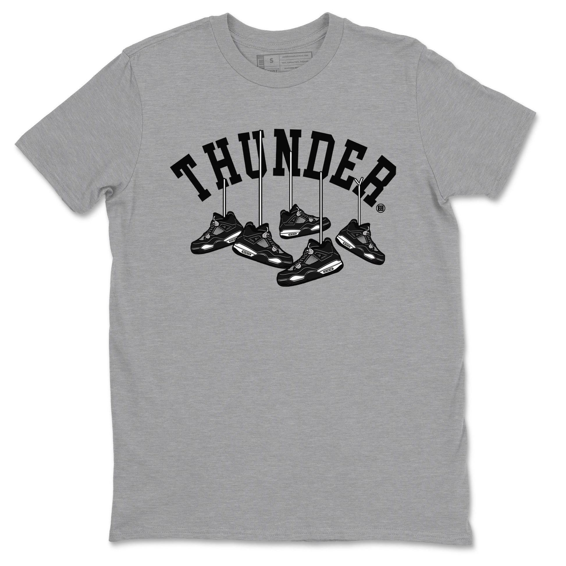 Hanging Sneakers Sneaker Tees - Air Jordan 4 White Thunder