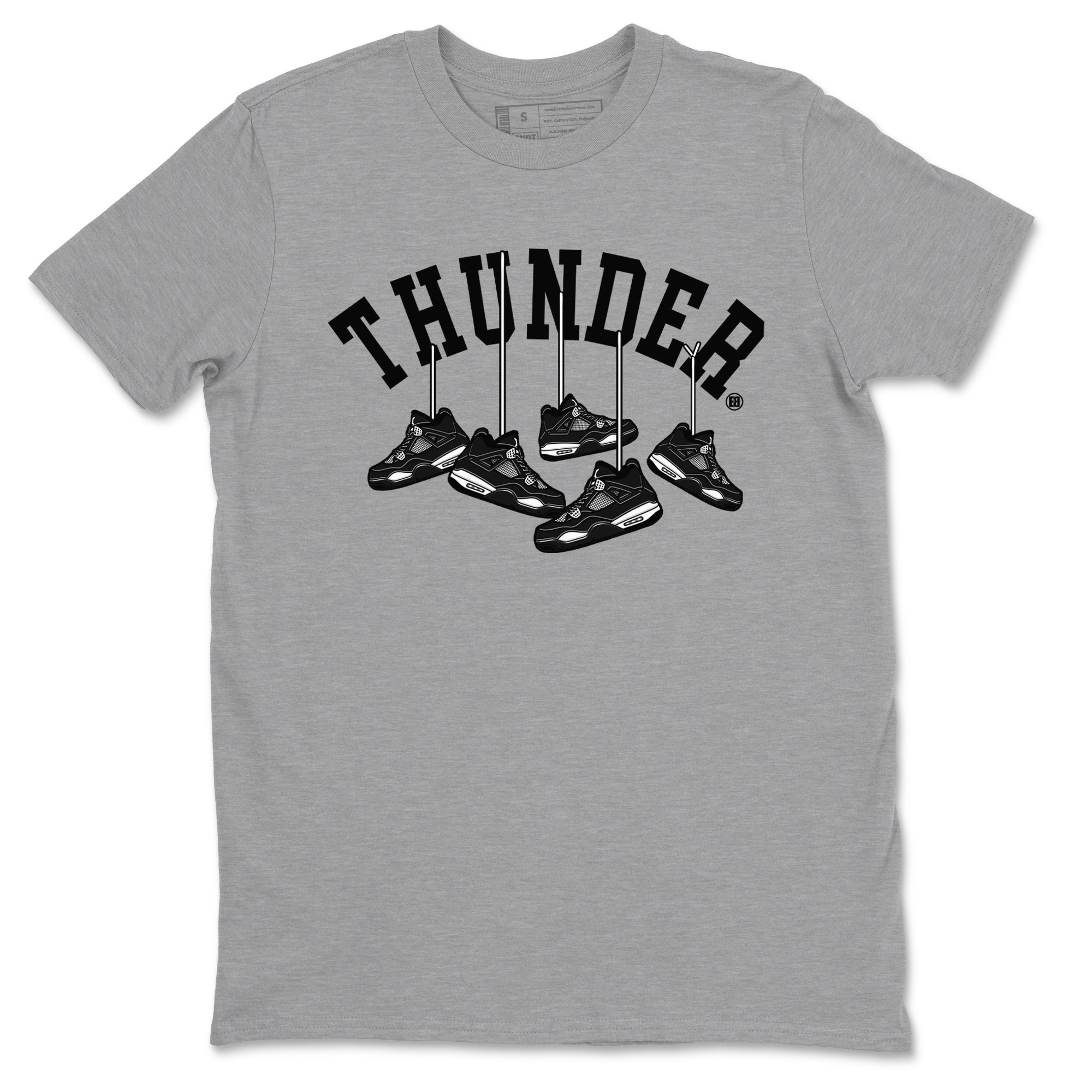Hanging Sneakers Sneaker Tees - Air Jordan 4 White Thunder