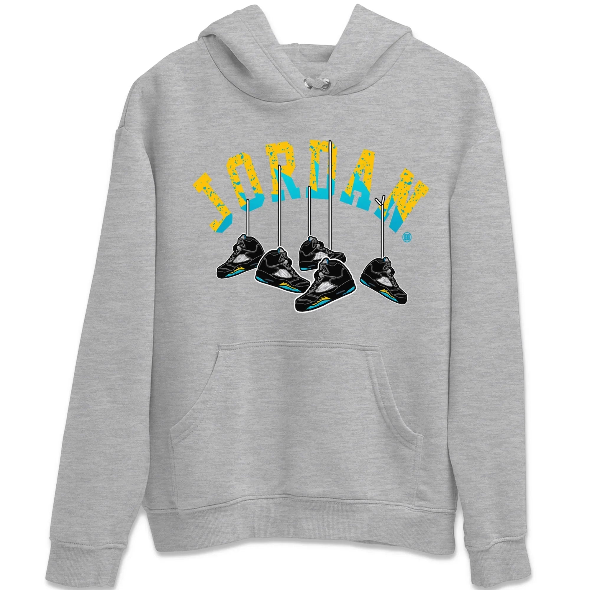 Hanging Sneakers Unisex Tops - Air Jordan 5 Aqua