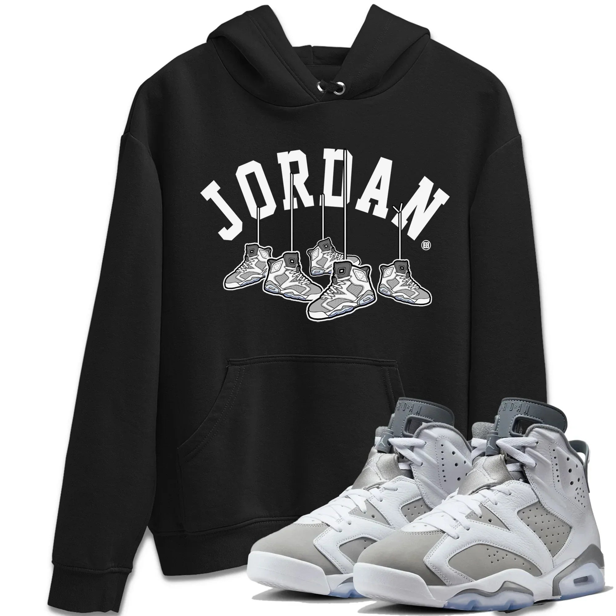 Hanging Sneakers Unisex Tops - Air Jordan 6 Cool Grey