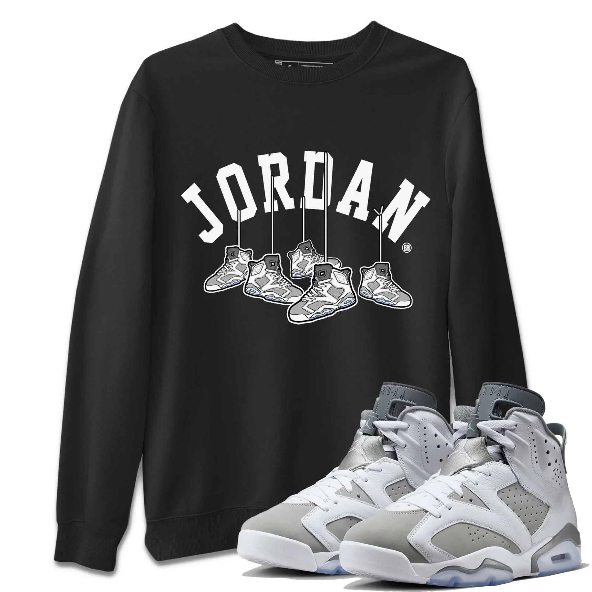 Hanging Sneakers Unisex Tops - Air Jordan 6 Cool Grey