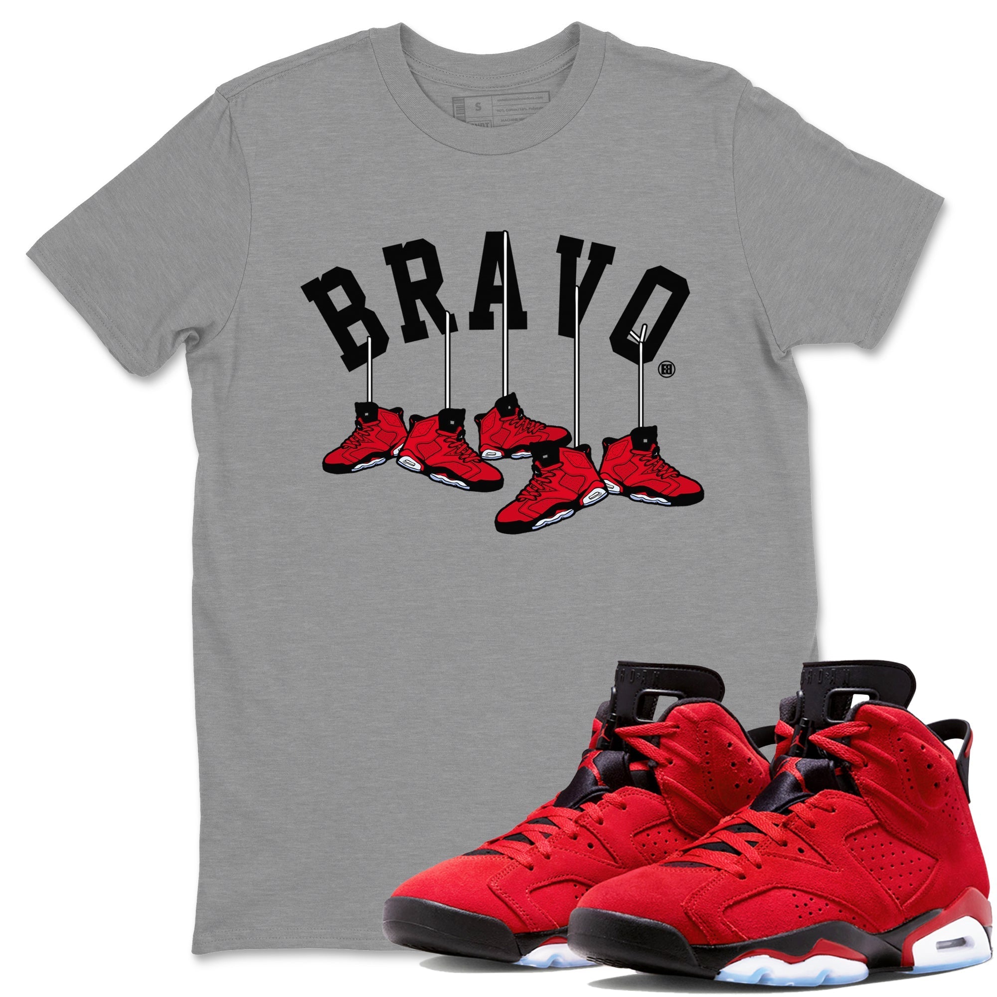 Hanging Sneakers Unisex Tops - Air Jordan 6 Toro Bravo