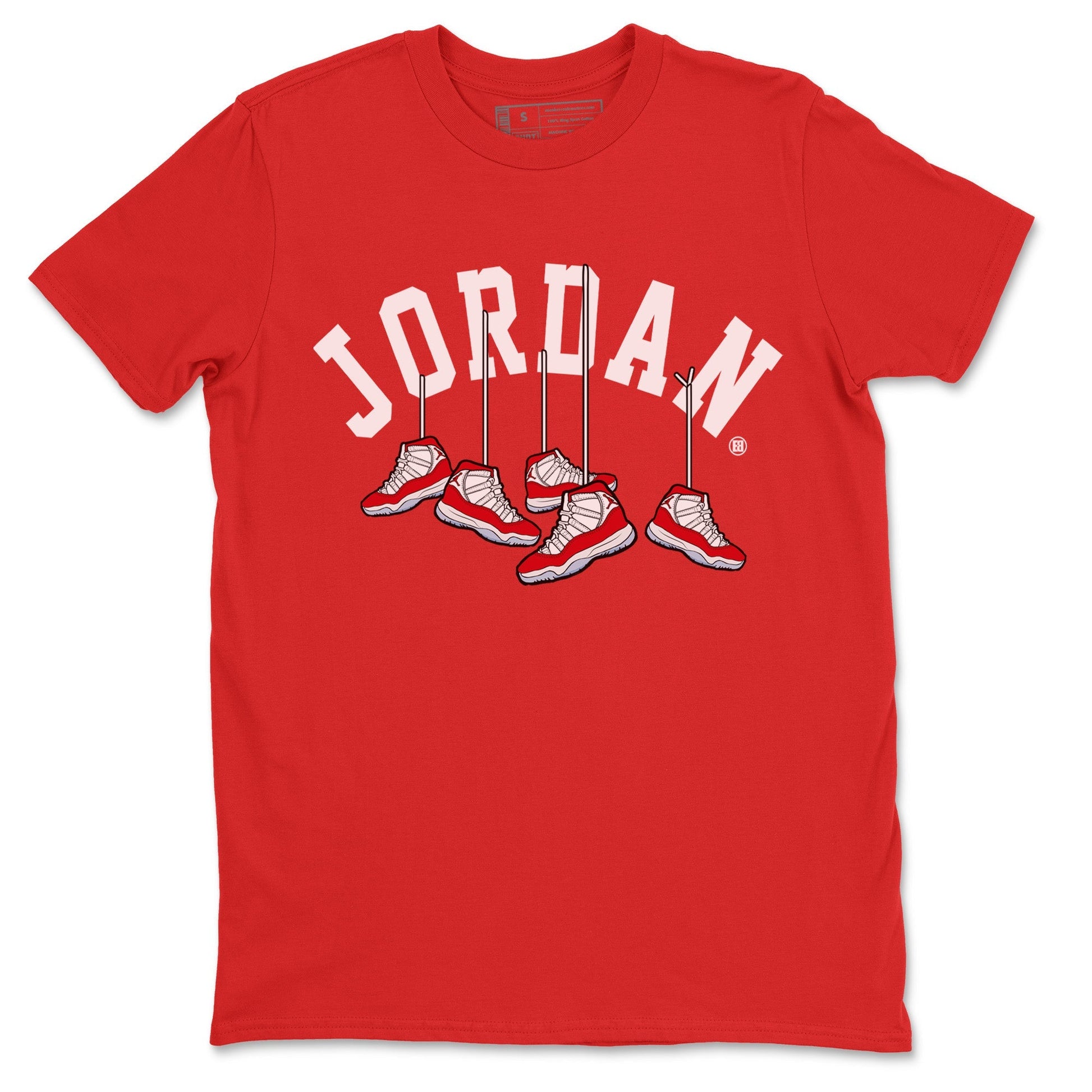Hanging Sneakers Unisex Tops - Air Jordan 11 Cherry