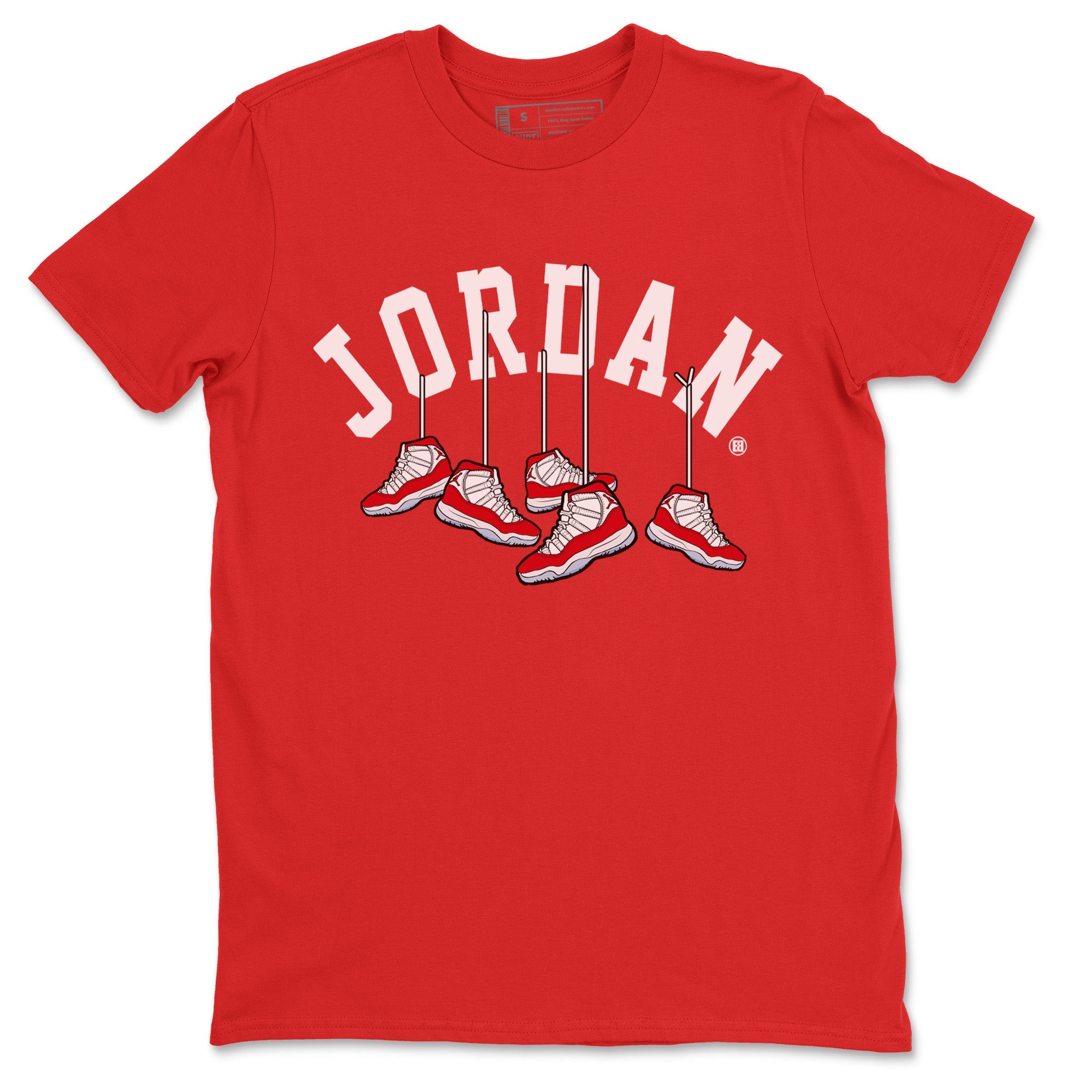 Hanging Sneakers Unisex Tops - Air Jordan 11 Cherry